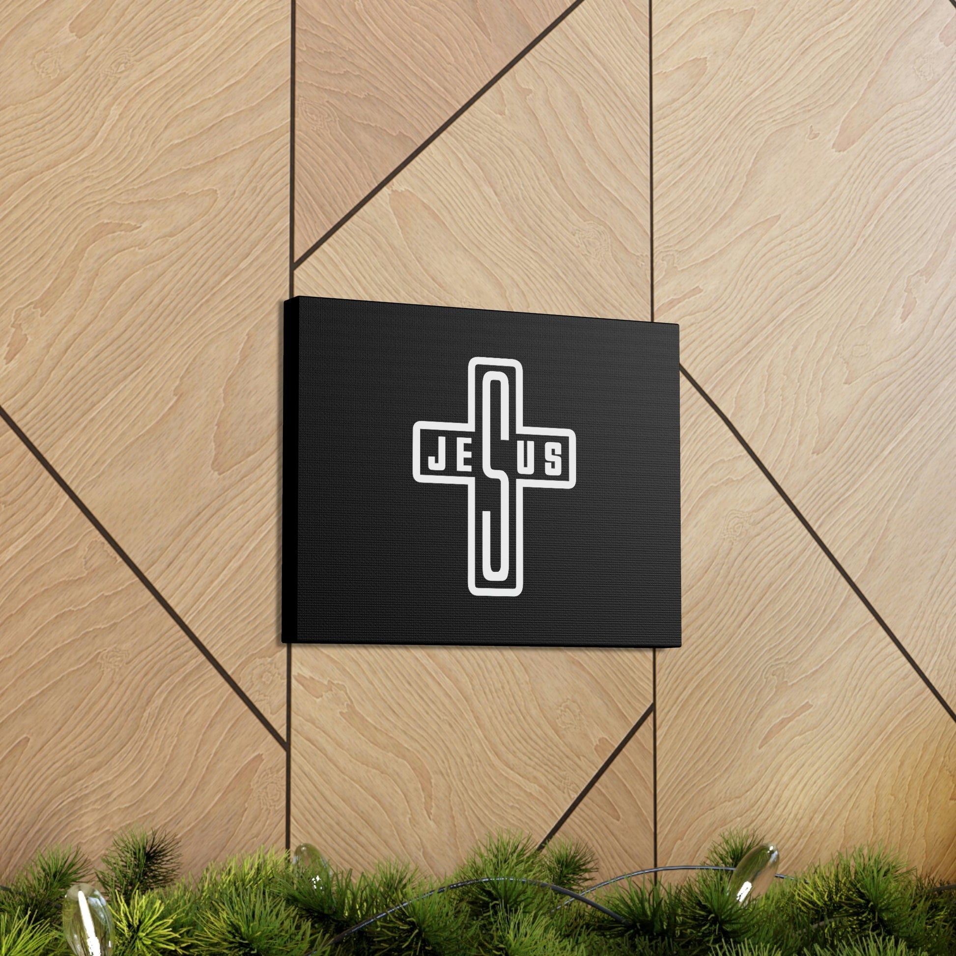 Jesus John 1:14 White Cross Christian Wall Art Bible Verse Print Ready to Hang Unframed-Express Your Love Gifts