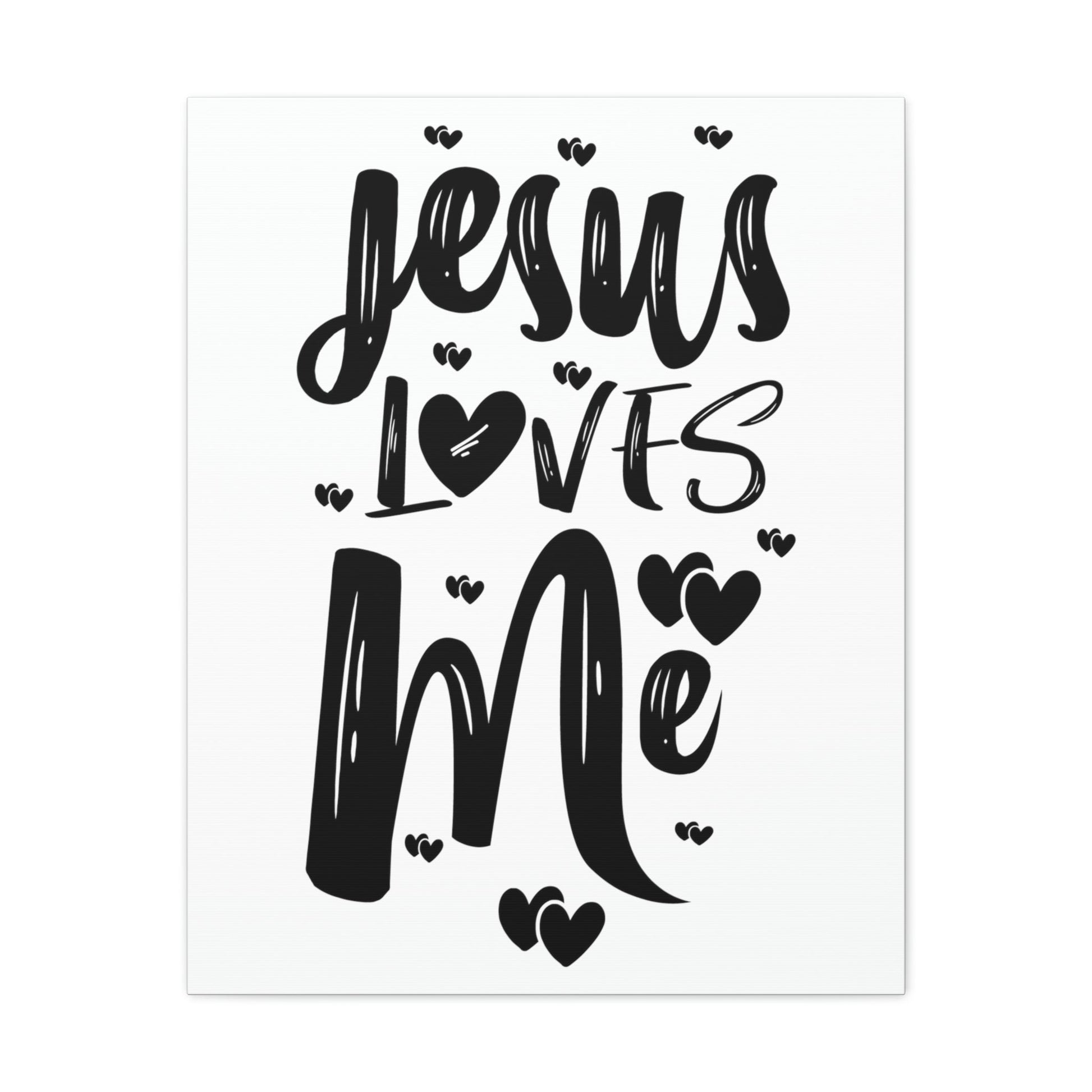 Scripture Walls Jesus Loves Me Ephesians 2:4 Hearts Christian Wall Art Print Ready to Hang Unframed-Express Your Love Gifts