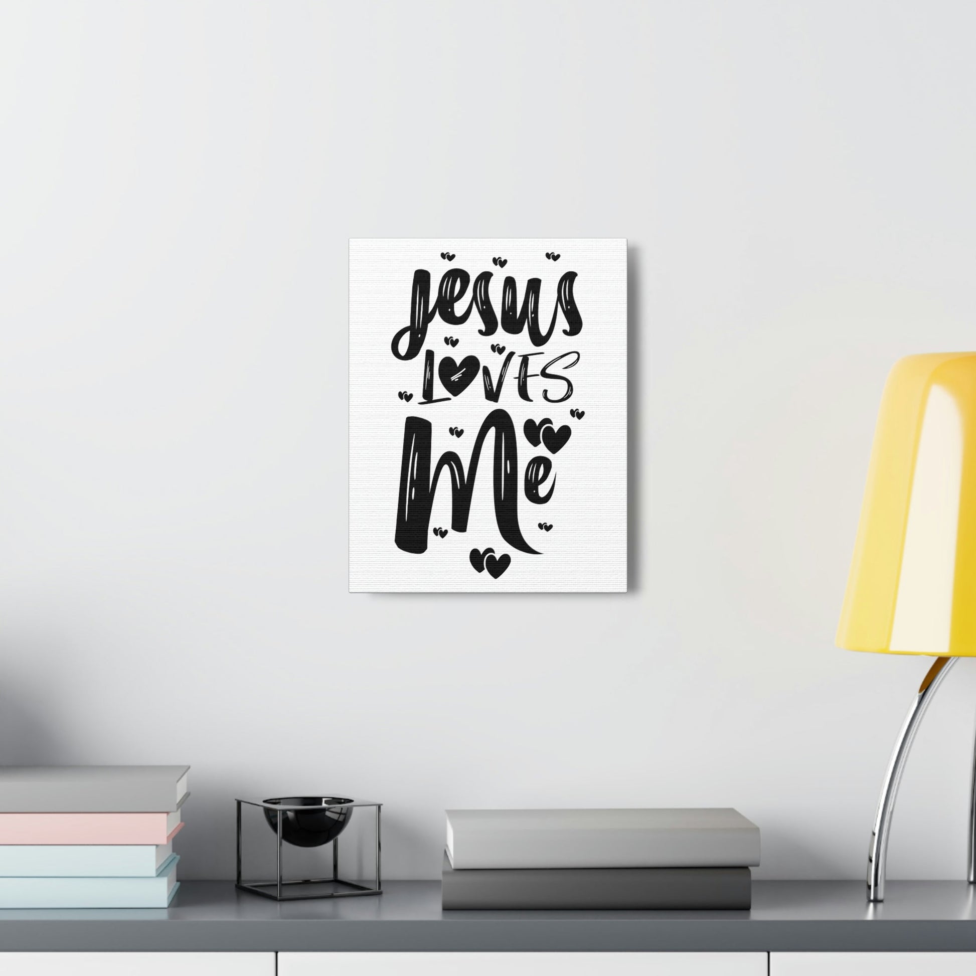 Scripture Walls Jesus Loves Me Ephesians 2:4 Hearts Christian Wall Art Print Ready to Hang Unframed-Express Your Love Gifts