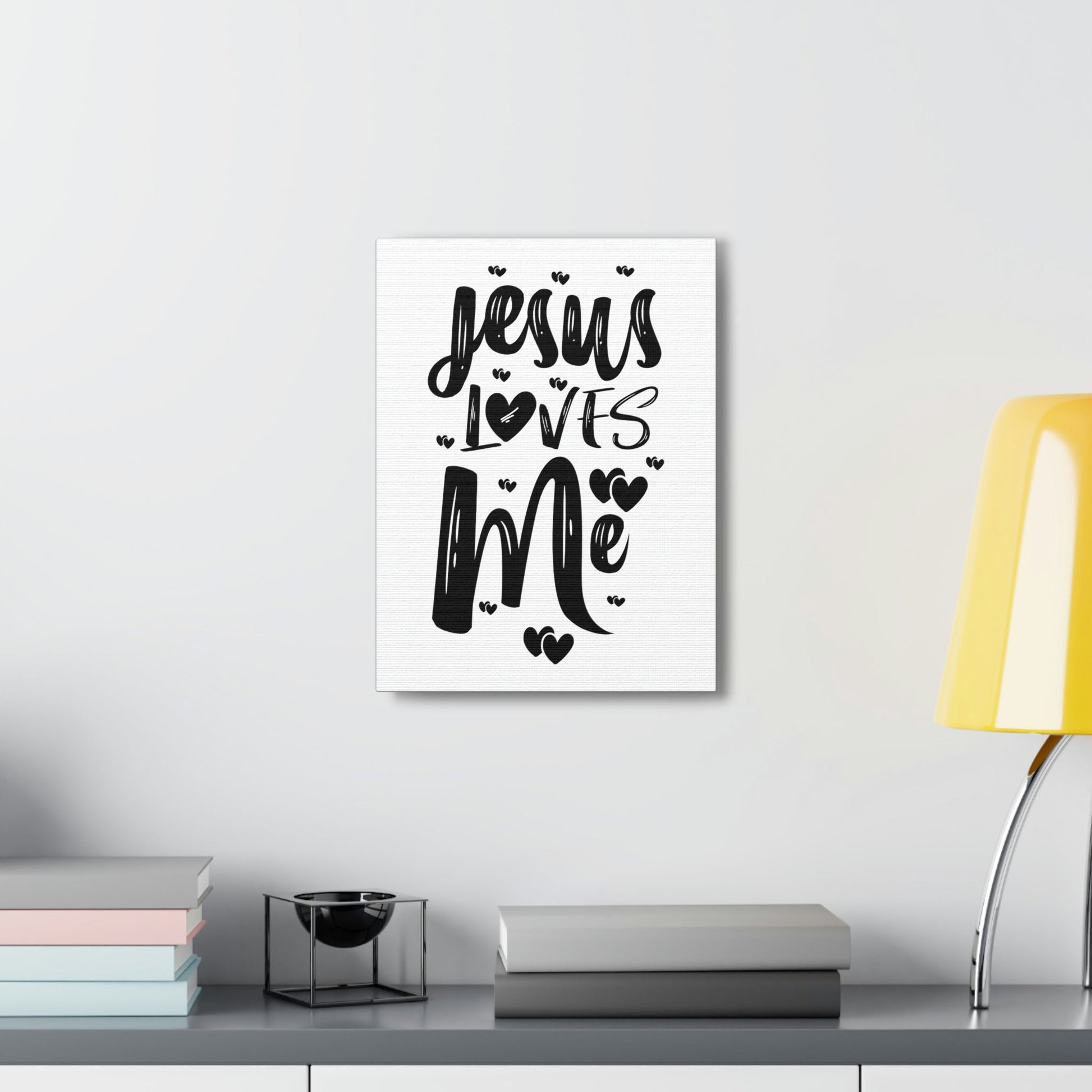 Scripture Walls Jesus Loves Me Ephesians 2:4 Hearts Christian Wall Art Print Ready to Hang Unframed-Express Your Love Gifts