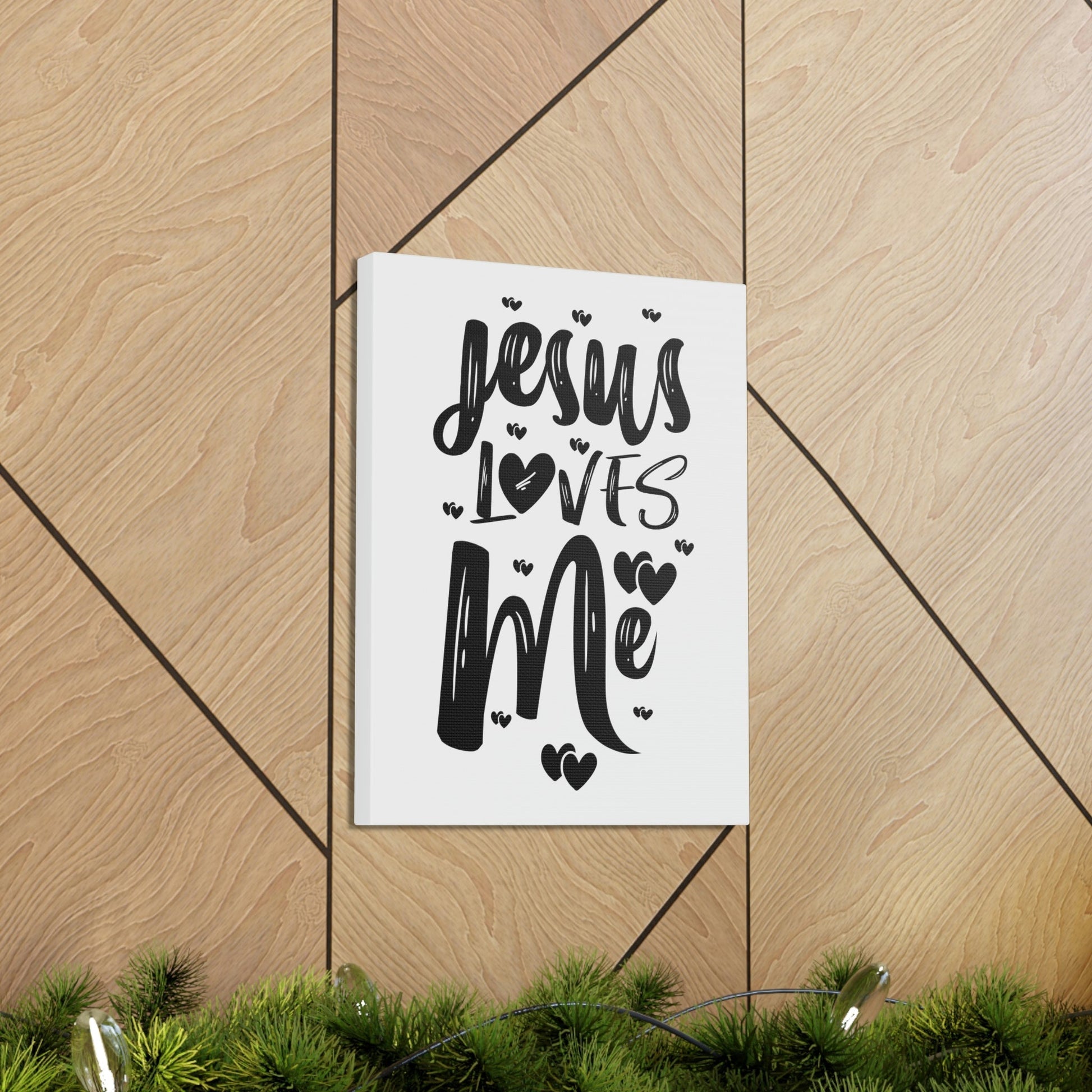 Scripture Walls Jesus Loves Me Ephesians 2:4 Hearts Christian Wall Art Print Ready to Hang Unframed-Express Your Love Gifts