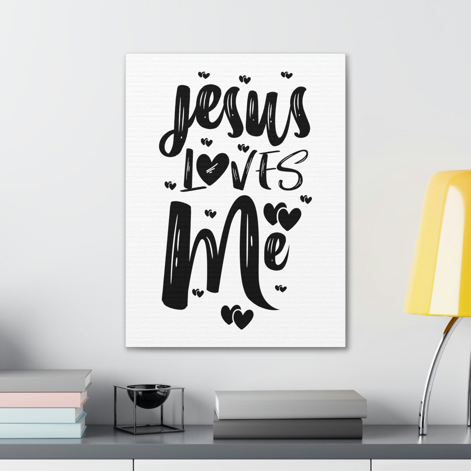 Scripture Walls Jesus Loves Me Ephesians 2:4 Hearts Christian Wall Art Print Ready to Hang Unframed-Express Your Love Gifts