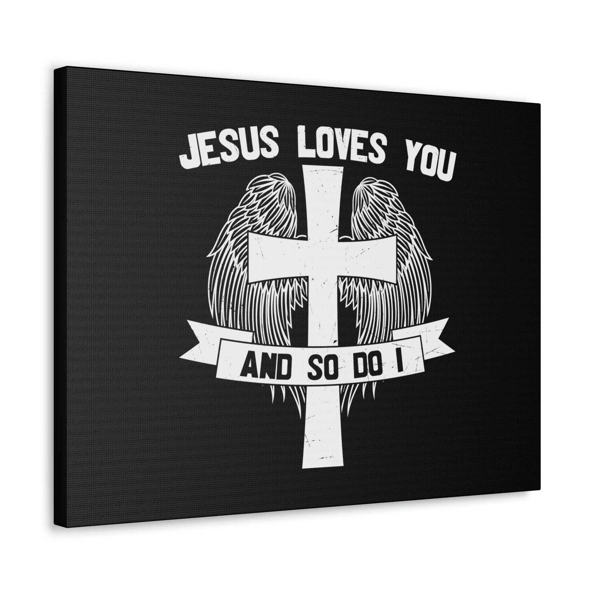 Jesus Loves You 1 John 3:16 Cross Wings Christian Wall Art Bible Verse Print Ready to Hang Unframed-Express Your Love Gifts