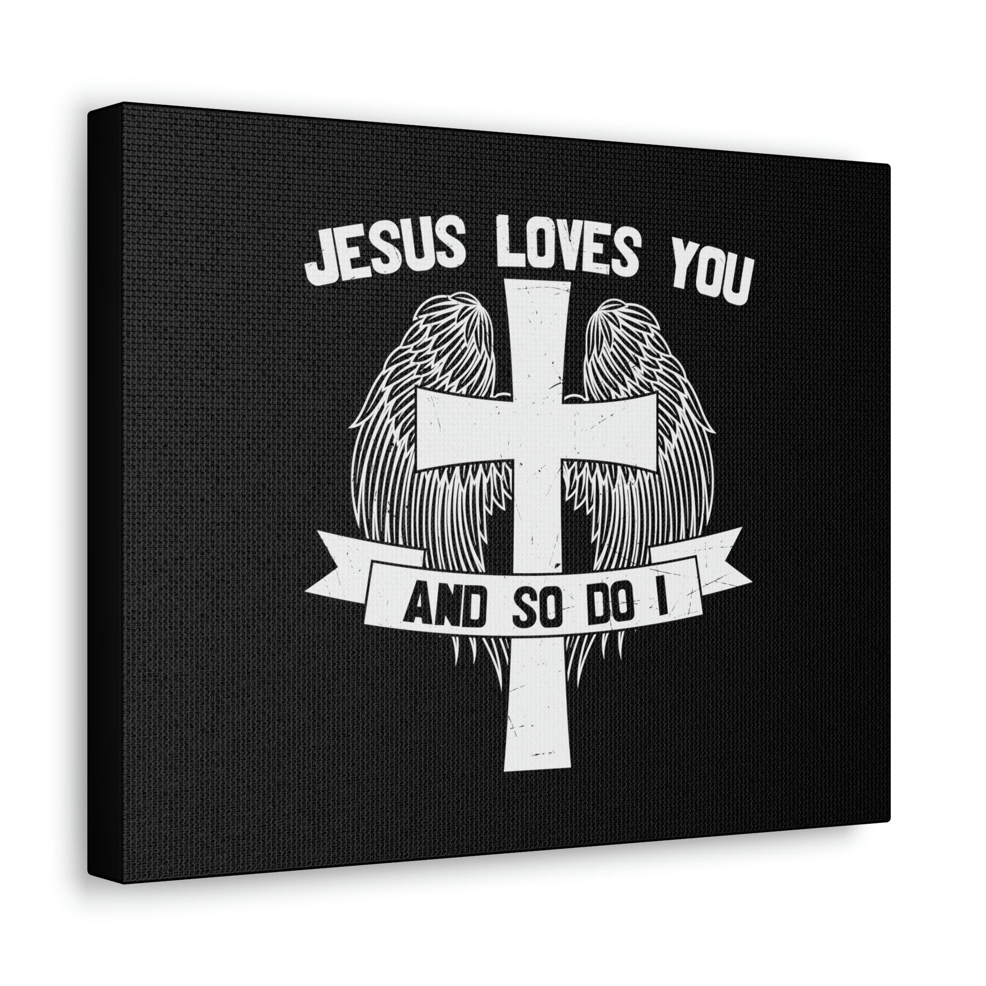 Jesus Loves You 1 John 3:16 Cross Wings Christian Wall Art Bible Verse Print Ready to Hang Unframed-Express Your Love Gifts