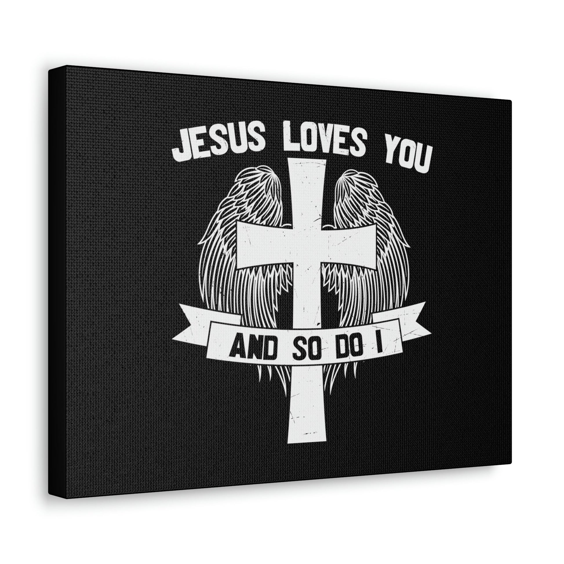 Jesus Loves You 1 John 3:16 Cross Wings Christian Wall Art Bible Verse Print Ready to Hang Unframed-Express Your Love Gifts