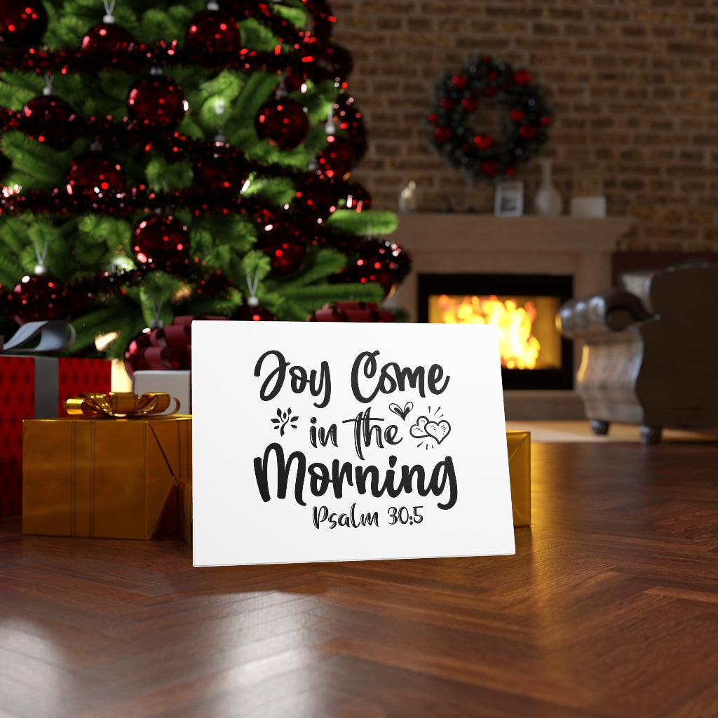 Joy Come In The Morning Psalm 30:5 Bible Verse Canvas Christian Wall Art Ready to Hang Unframed-Express Your Love Gifts