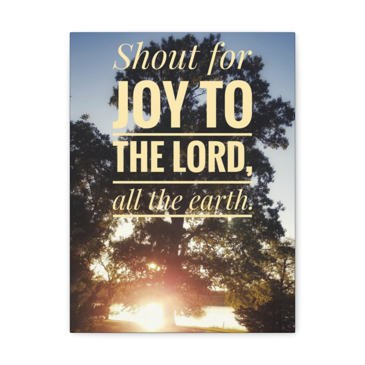 Joy To The Lord Psalms 100:1 Christian Wall Art Bible Verse Print Ready to Hang Unframed-Express Your Love Gifts