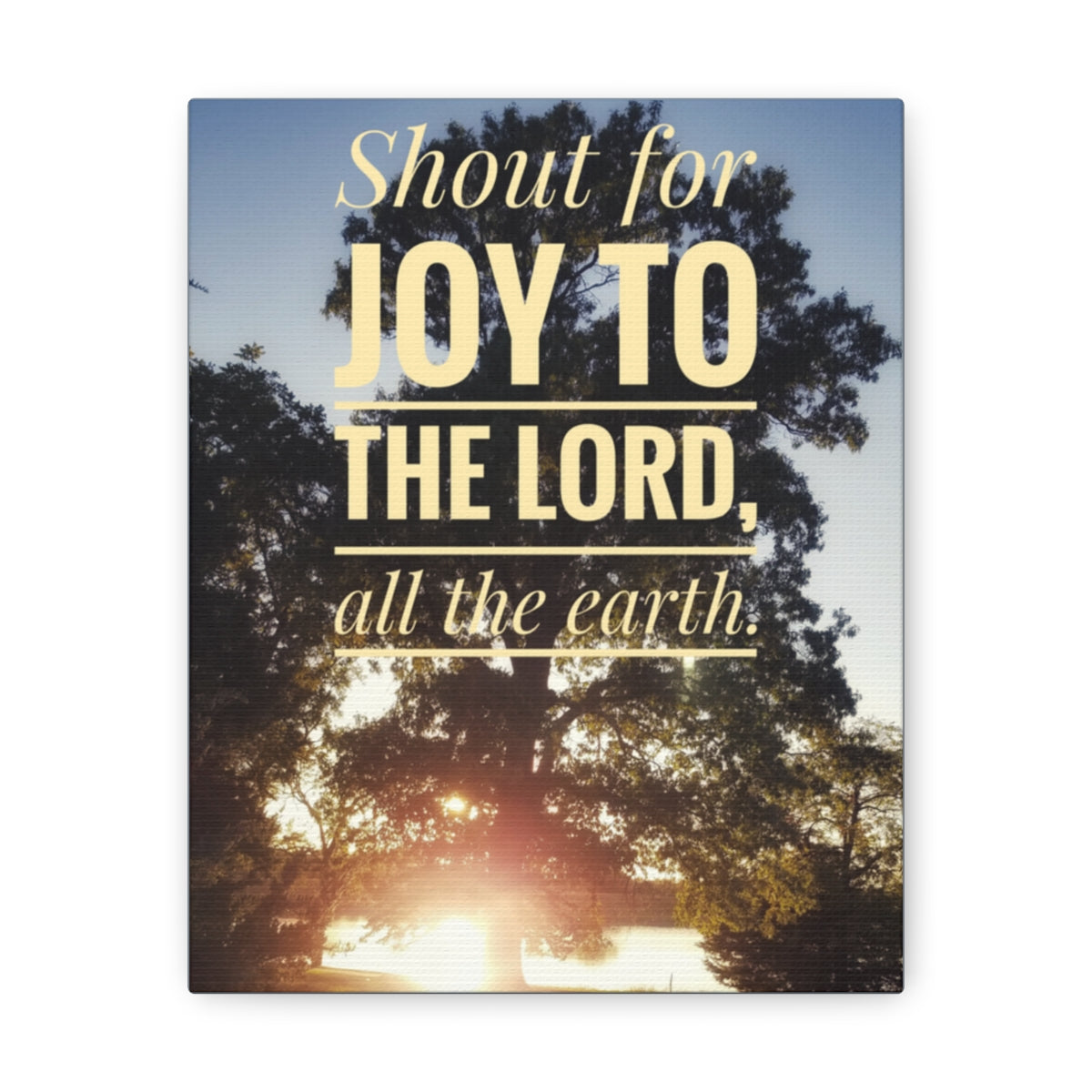 Joy To The Lord Psalms 100:1 Christian Wall Art Bible Verse Print Ready to Hang Unframed-Express Your Love Gifts
