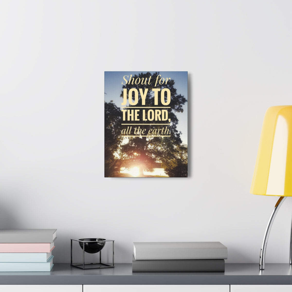 Joy To The Lord Psalms 100:1 Christian Wall Art Bible Verse Print Ready to Hang Unframed-Express Your Love Gifts