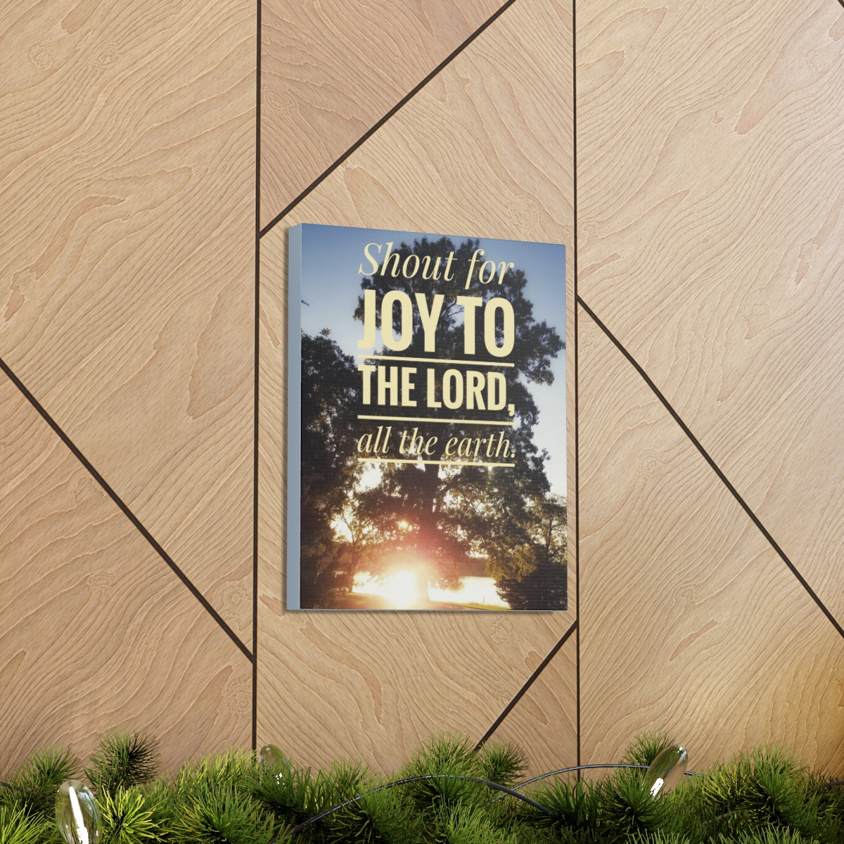 Joy To The Lord Psalms 100:1 Christian Wall Art Bible Verse Print Ready to Hang Unframed-Express Your Love Gifts