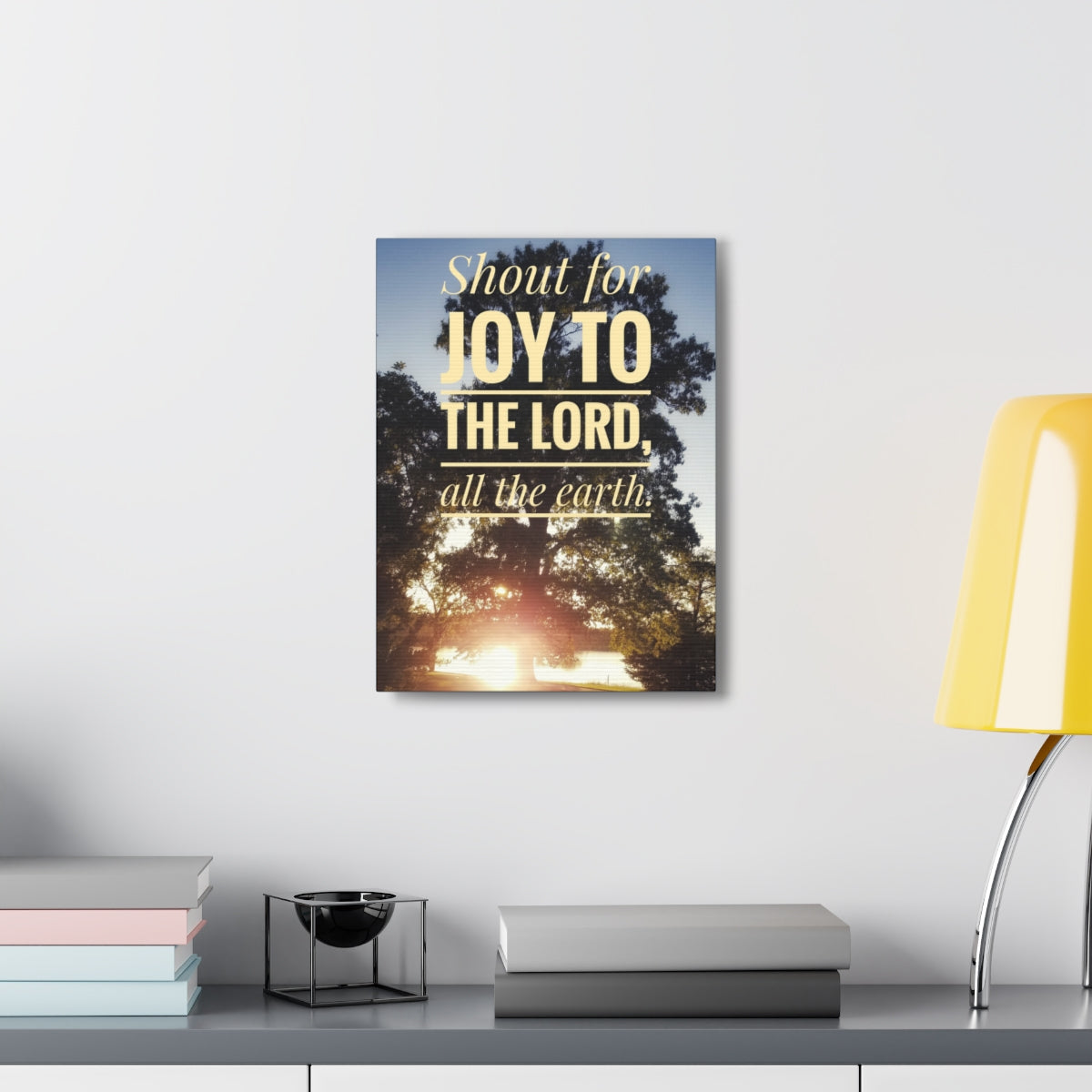 Joy To The Lord Psalms 100:1 Christian Wall Art Bible Verse Print Ready to Hang Unframed-Express Your Love Gifts