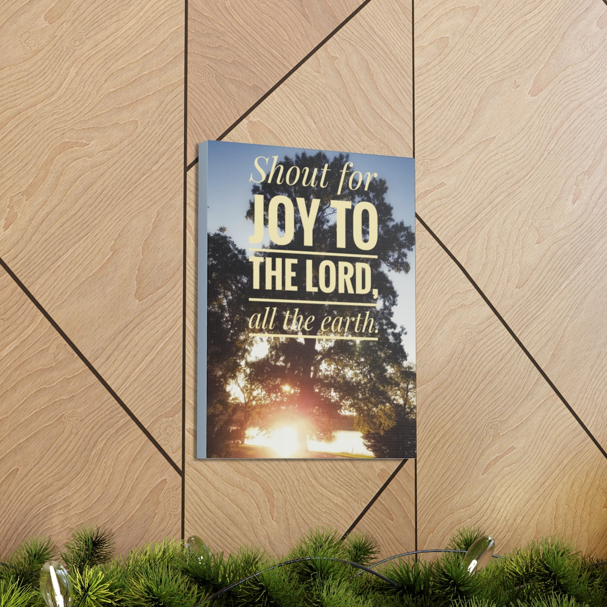 Joy To The Lord Psalms 100:1 Christian Wall Art Bible Verse Print Ready to Hang Unframed-Express Your Love Gifts