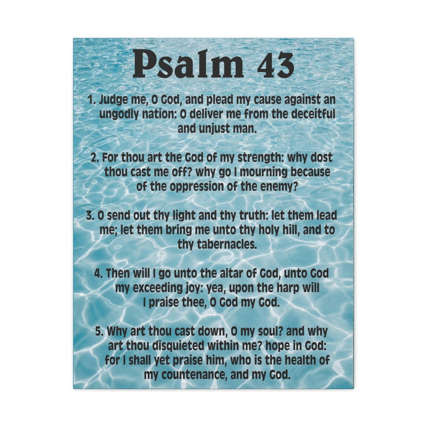 Judge Me Psalm 43:5 Christian Wall Art Bible Verse Print Ready to Hang Unframed-Express Your Love Gifts