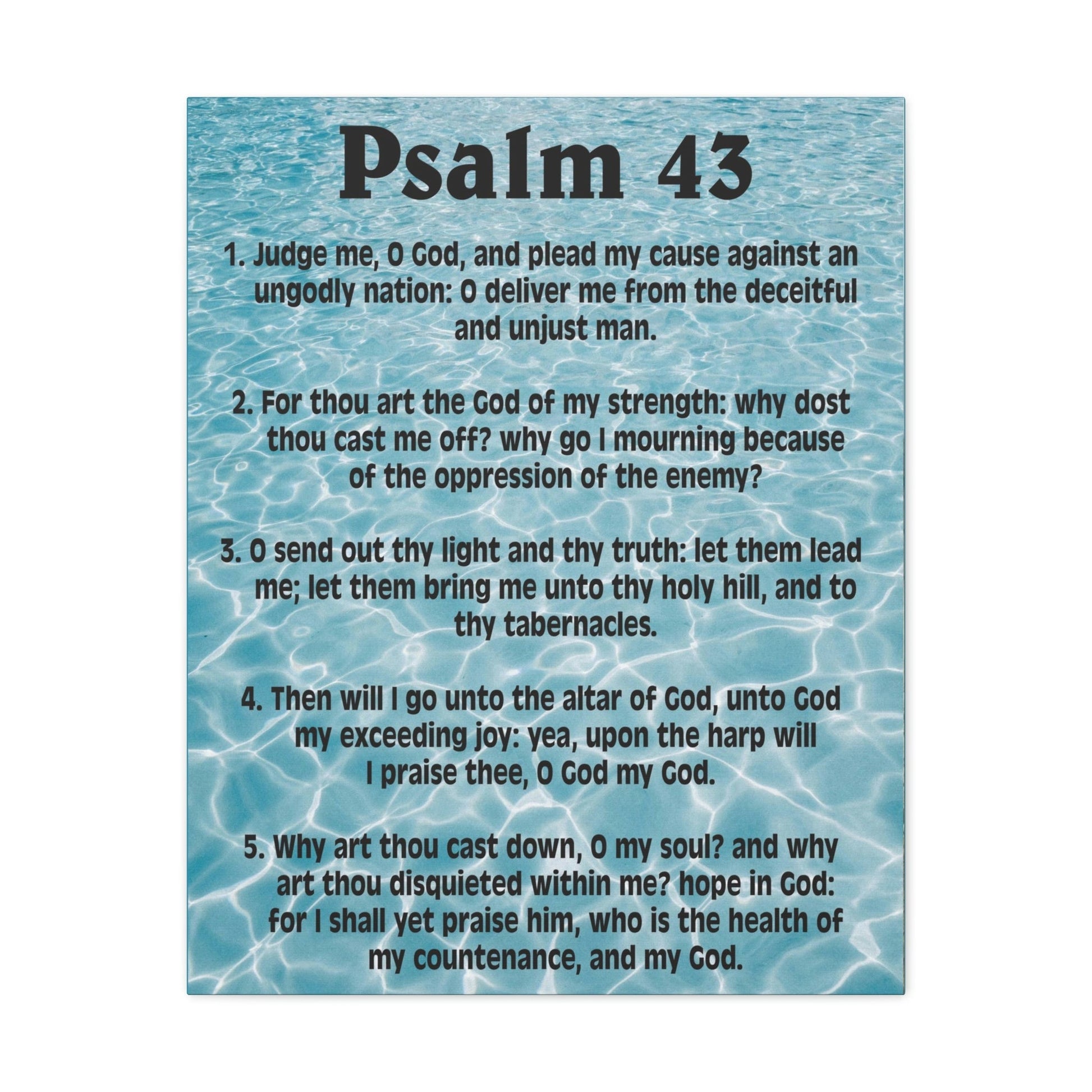 Judge Me Psalm 43:5 Christian Wall Art Bible Verse Print Ready to Hang Unframed-Express Your Love Gifts