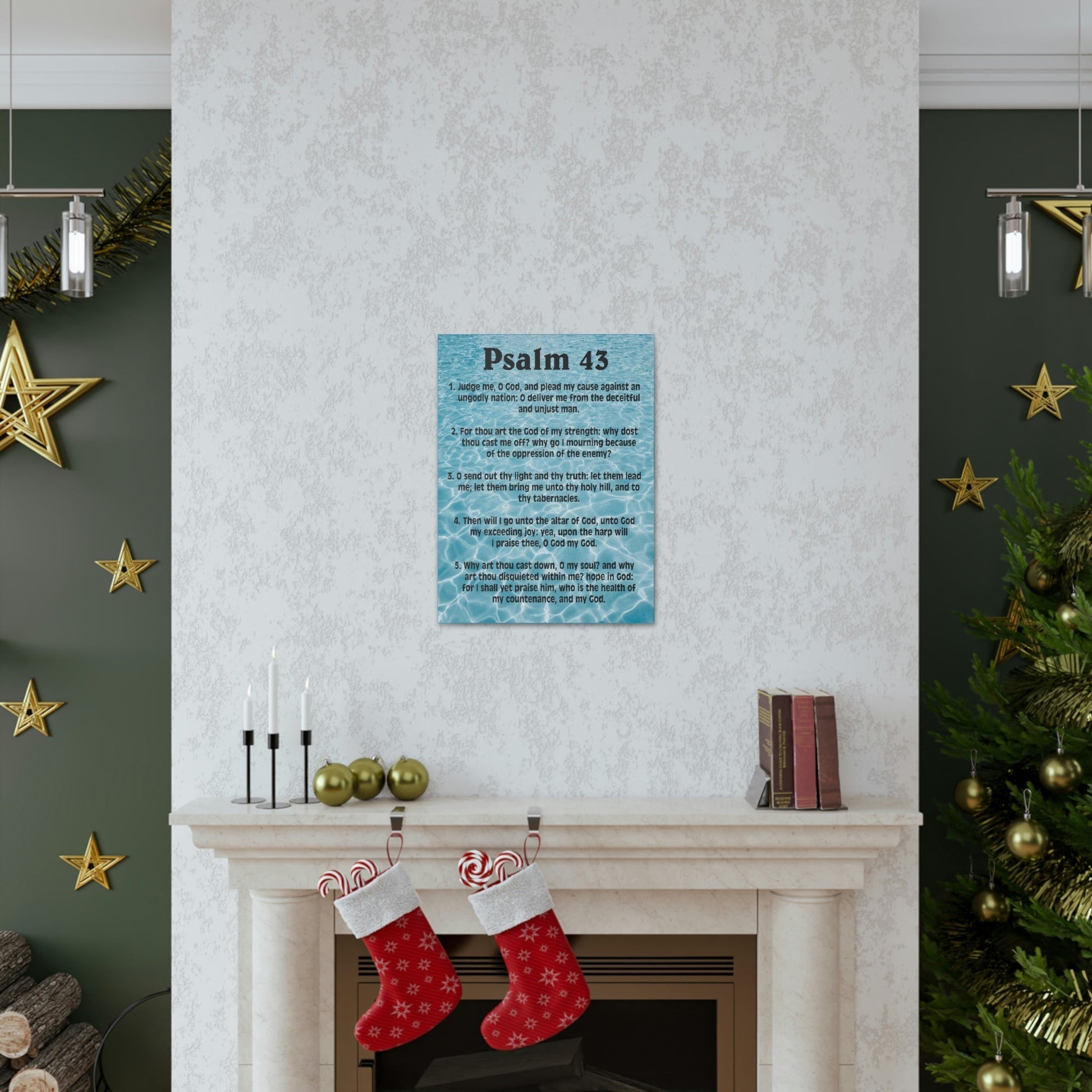 Scripture Walls Judge Me Psalm 43:5 Christian Wall Art Bible Verse Print Ready to Hang Unframed-Express Your Love Gifts