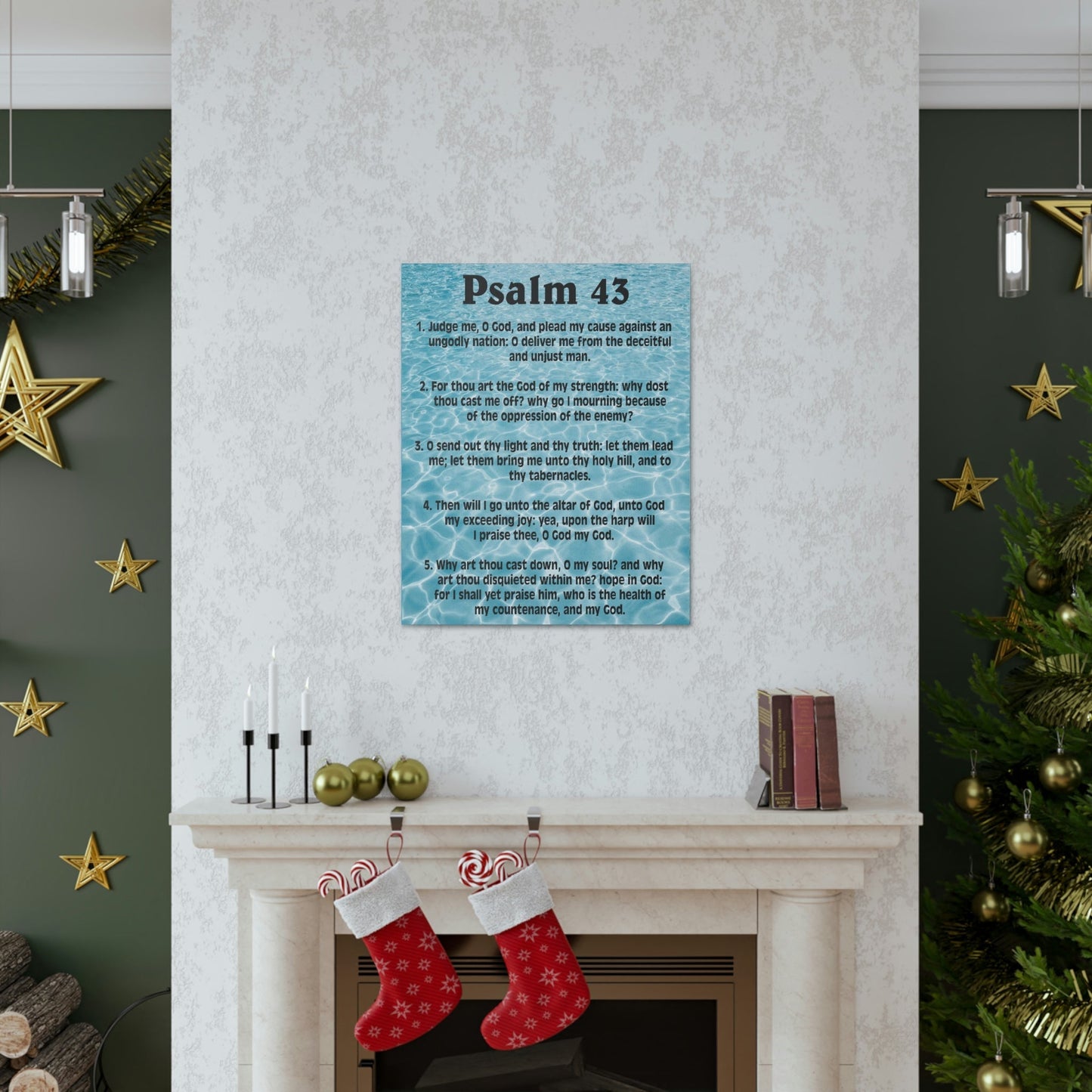 Scripture Walls Judge Me Psalm 43:5 Christian Wall Art Bible Verse Print Ready to Hang Unframed-Express Your Love Gifts