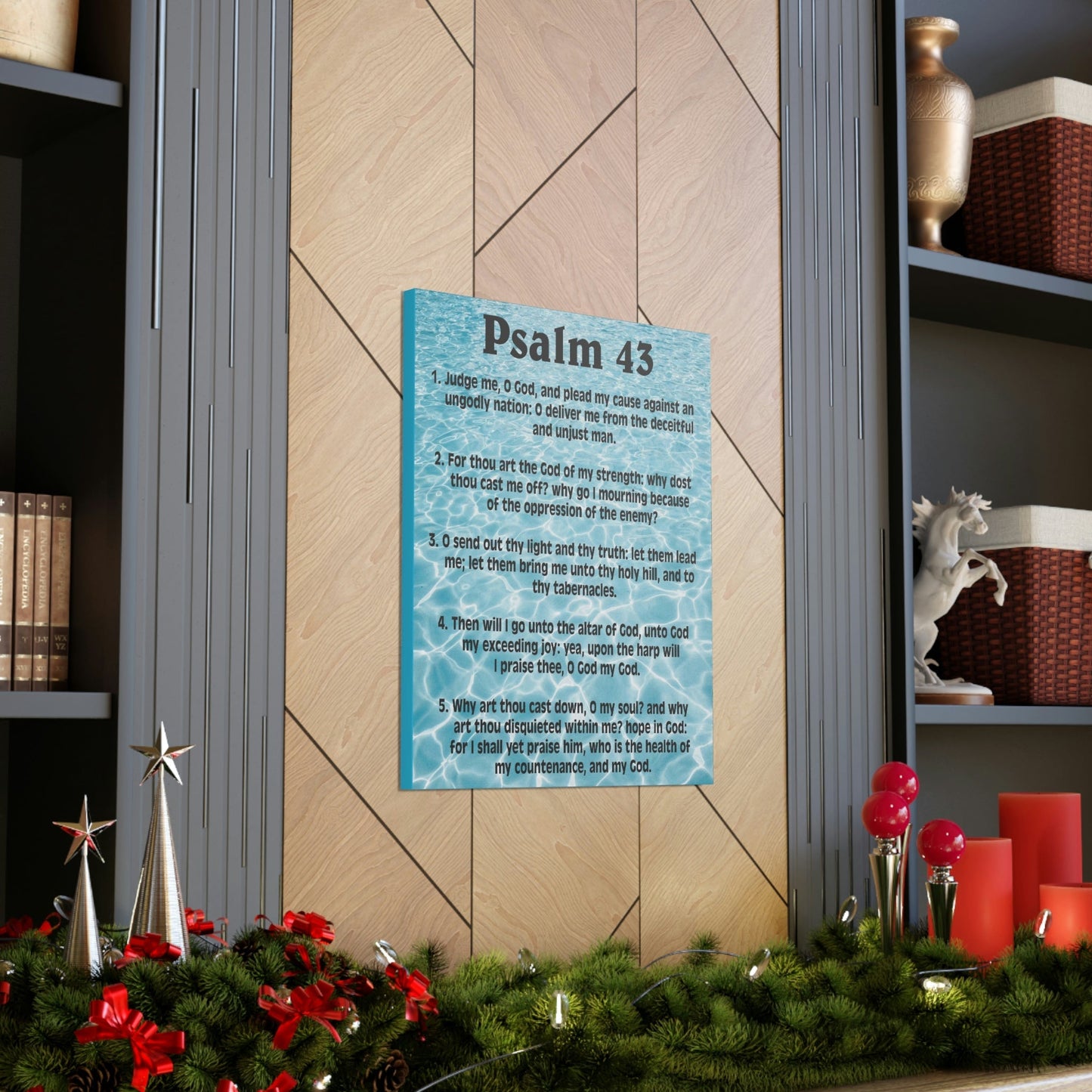 Scripture Walls Judge Me Psalm 43:5 Christian Wall Art Bible Verse Print Ready to Hang Unframed-Express Your Love Gifts