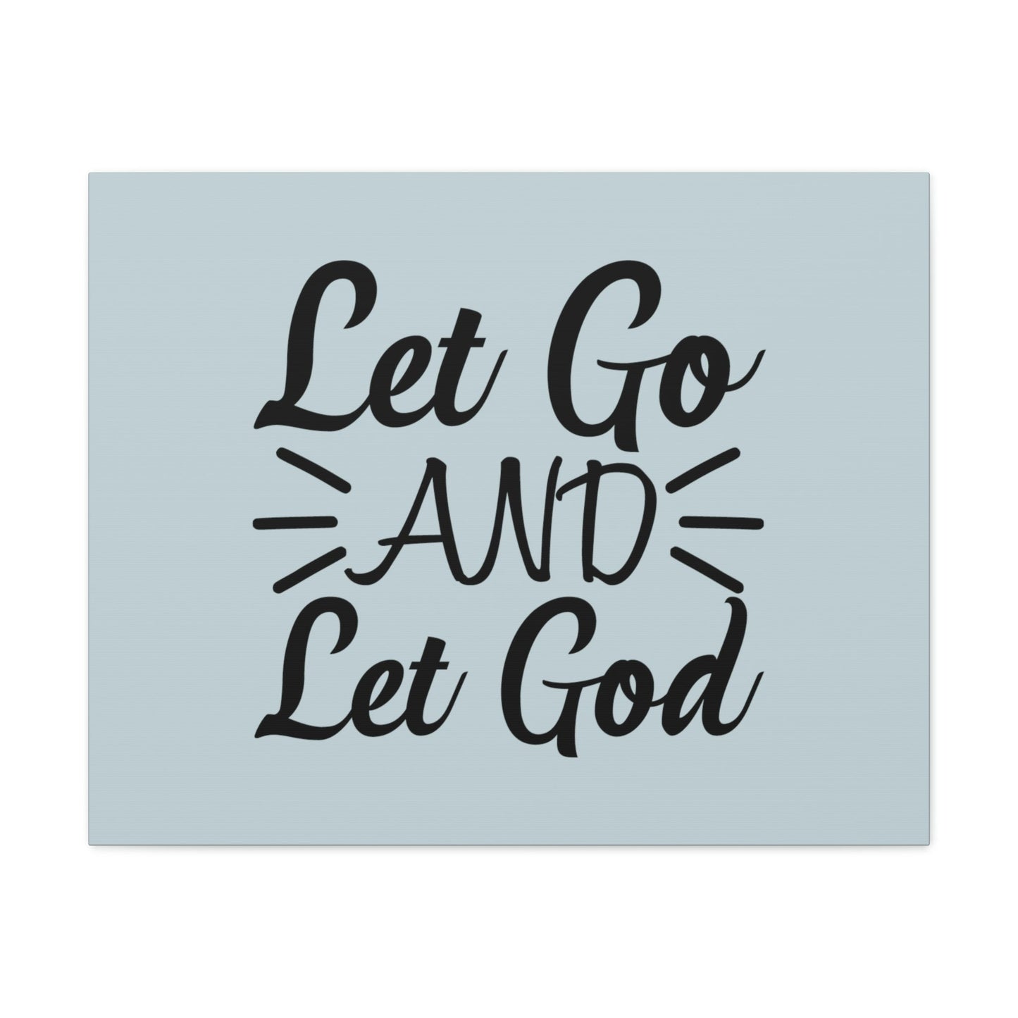 Scripture Walls Let Go And Let God Jeremiah 29:11 Pastel Blue Bible Canvas Christian Wall Art Ready to Hang Unframed-Express Your Love Gifts