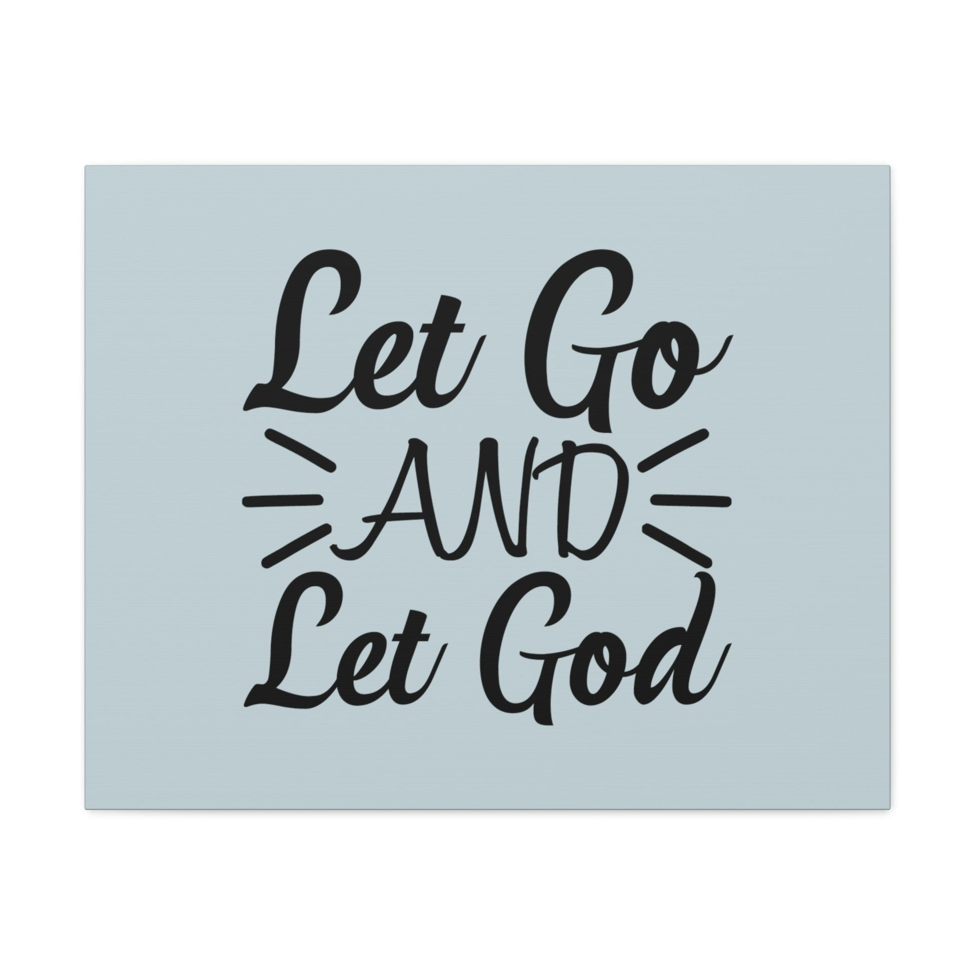 Scripture Walls Let Go And Let God Jeremiah 29:11 Pastel Blue Bible Canvas Christian Wall Art Ready to Hang Unframed-Express Your Love Gifts