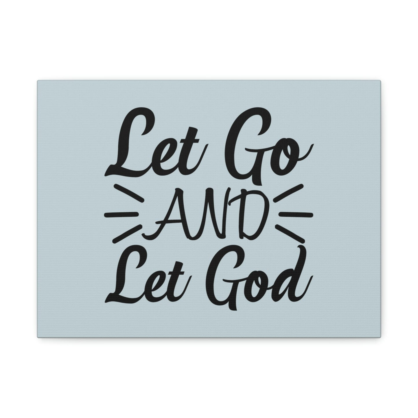 Scripture Walls Let Go And Let God Jeremiah 29:11 Pastel Blue Bible Canvas Christian Wall Art Ready to Hang Unframed-Express Your Love Gifts