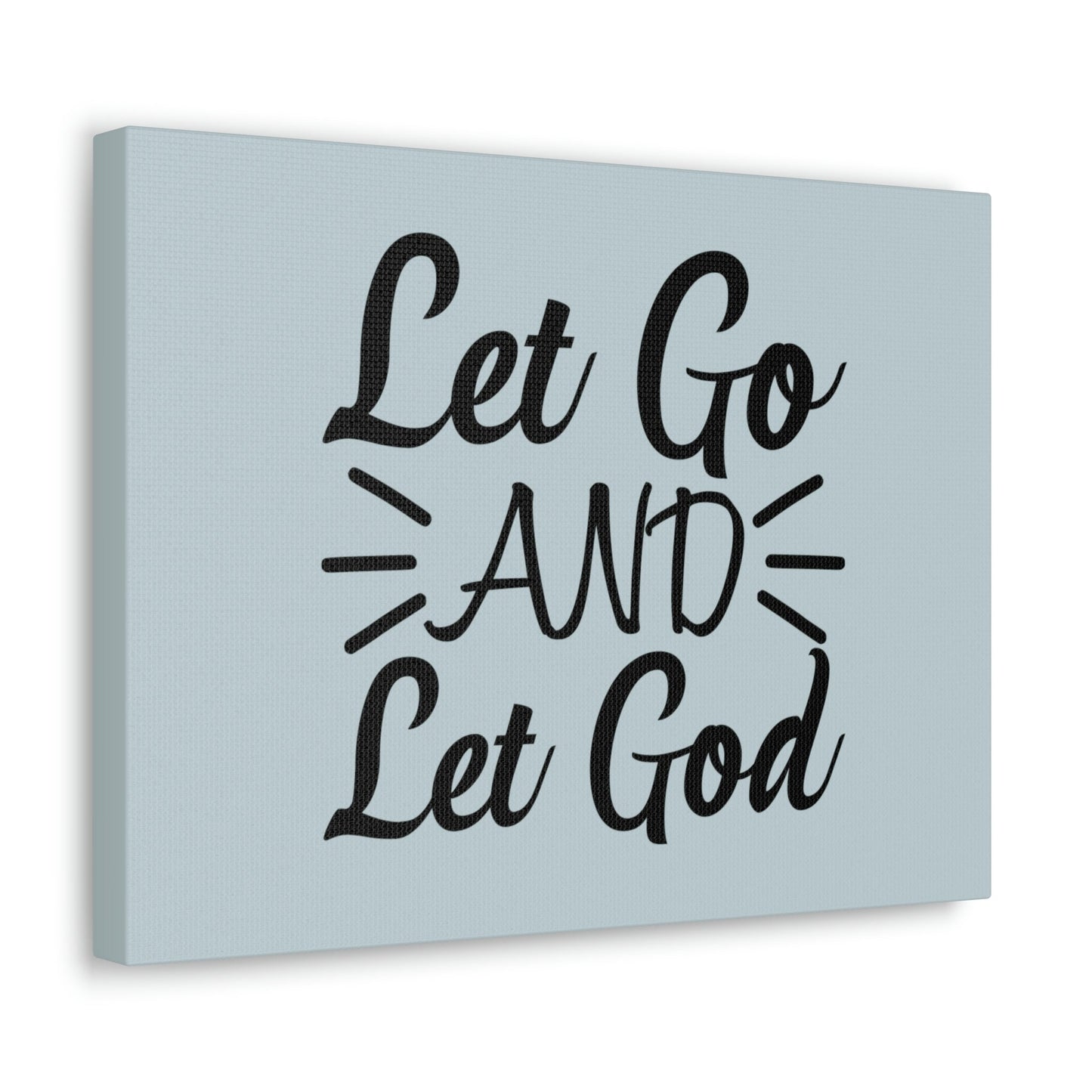 Scripture Walls Let Go And Let God Jeremiah 29:11 Pastel Blue Bible Canvas Christian Wall Art Ready to Hang Unframed-Express Your Love Gifts