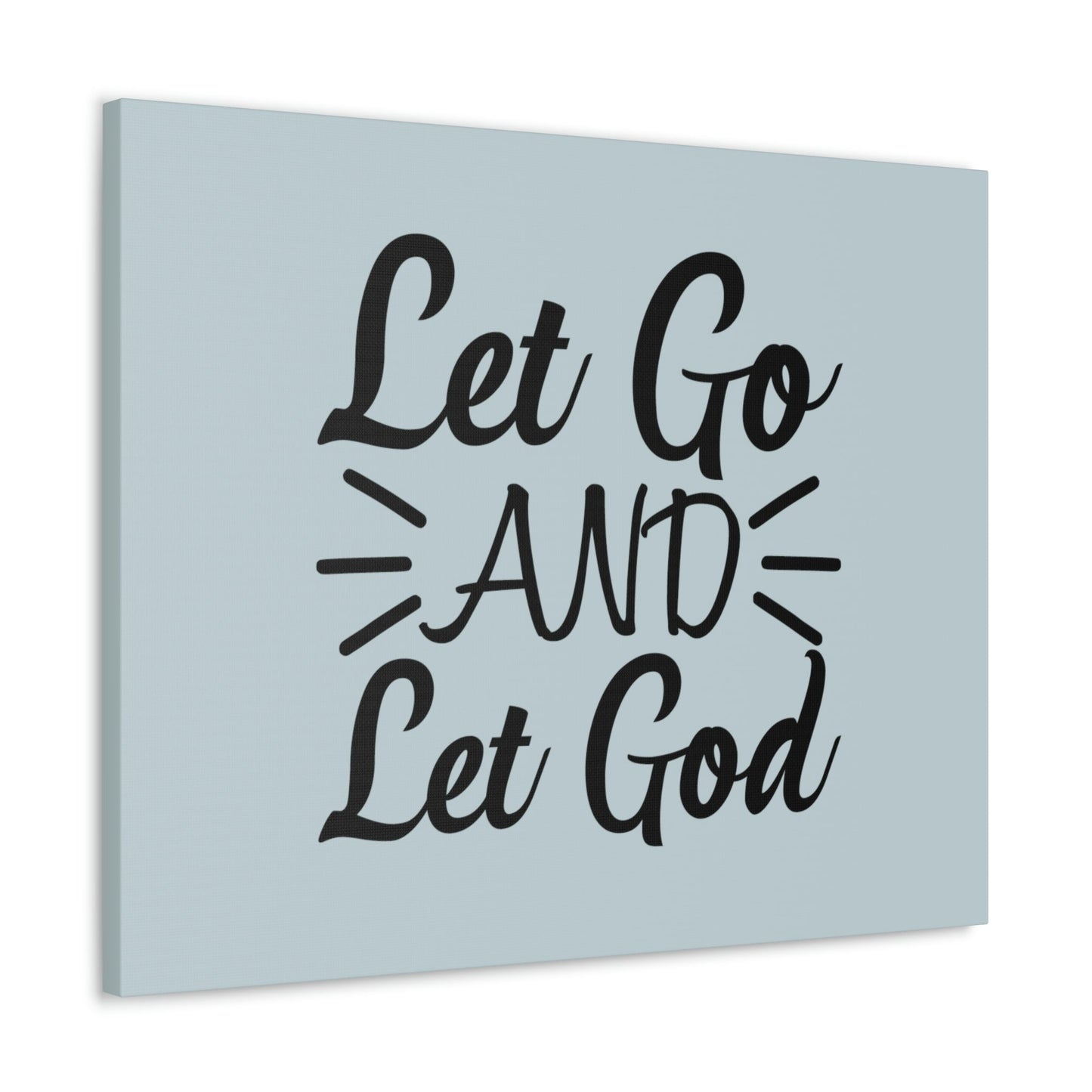 Scripture Walls Let Go And Let God Jeremiah 29:11 Pastel Blue Bible Canvas Christian Wall Art Ready to Hang Unframed-Express Your Love Gifts