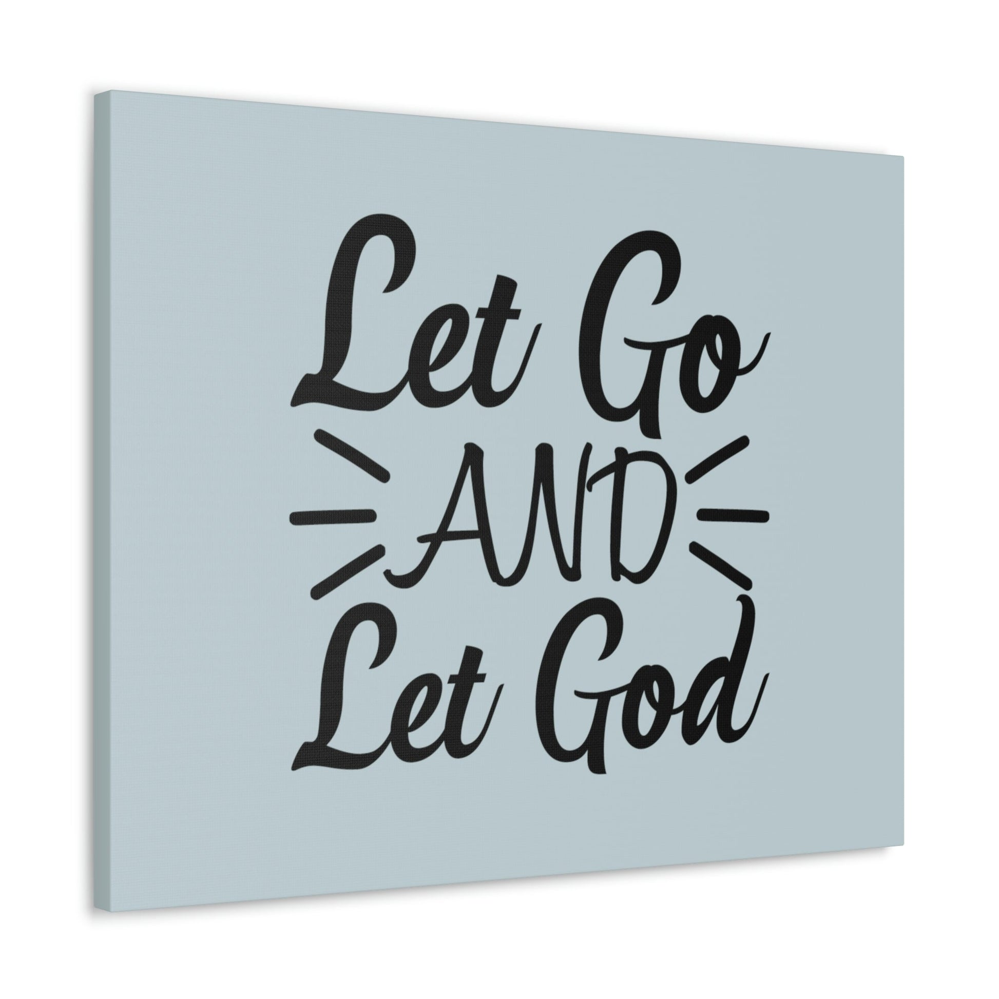 Scripture Walls Let Go And Let God Jeremiah 29:11 Pastel Blue Bible Canvas Christian Wall Art Ready to Hang Unframed-Express Your Love Gifts