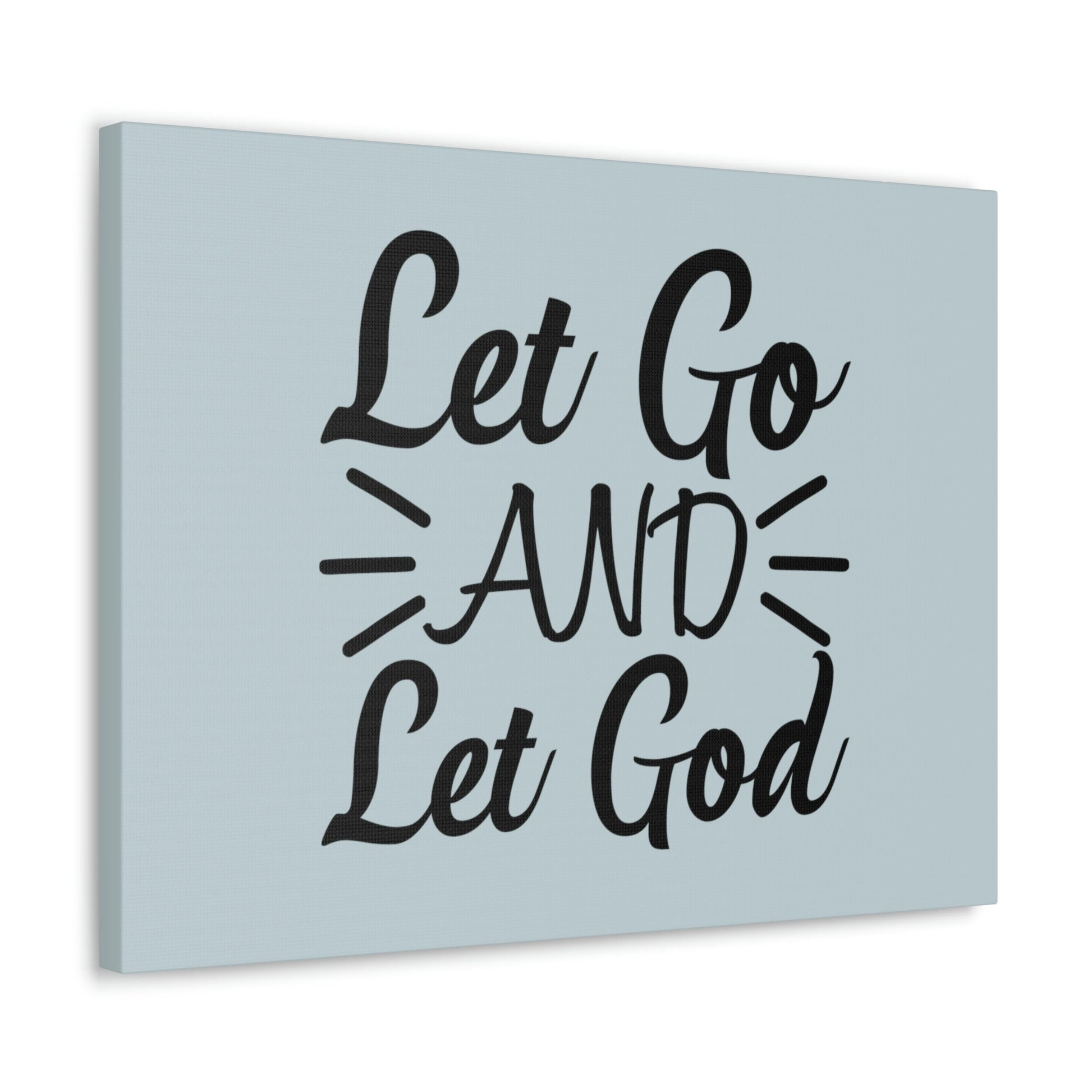 Scripture Walls Let Go And Let God Jeremiah 29:11 Pastel Blue Bible Canvas Christian Wall Art Ready to Hang Unframed-Express Your Love Gifts