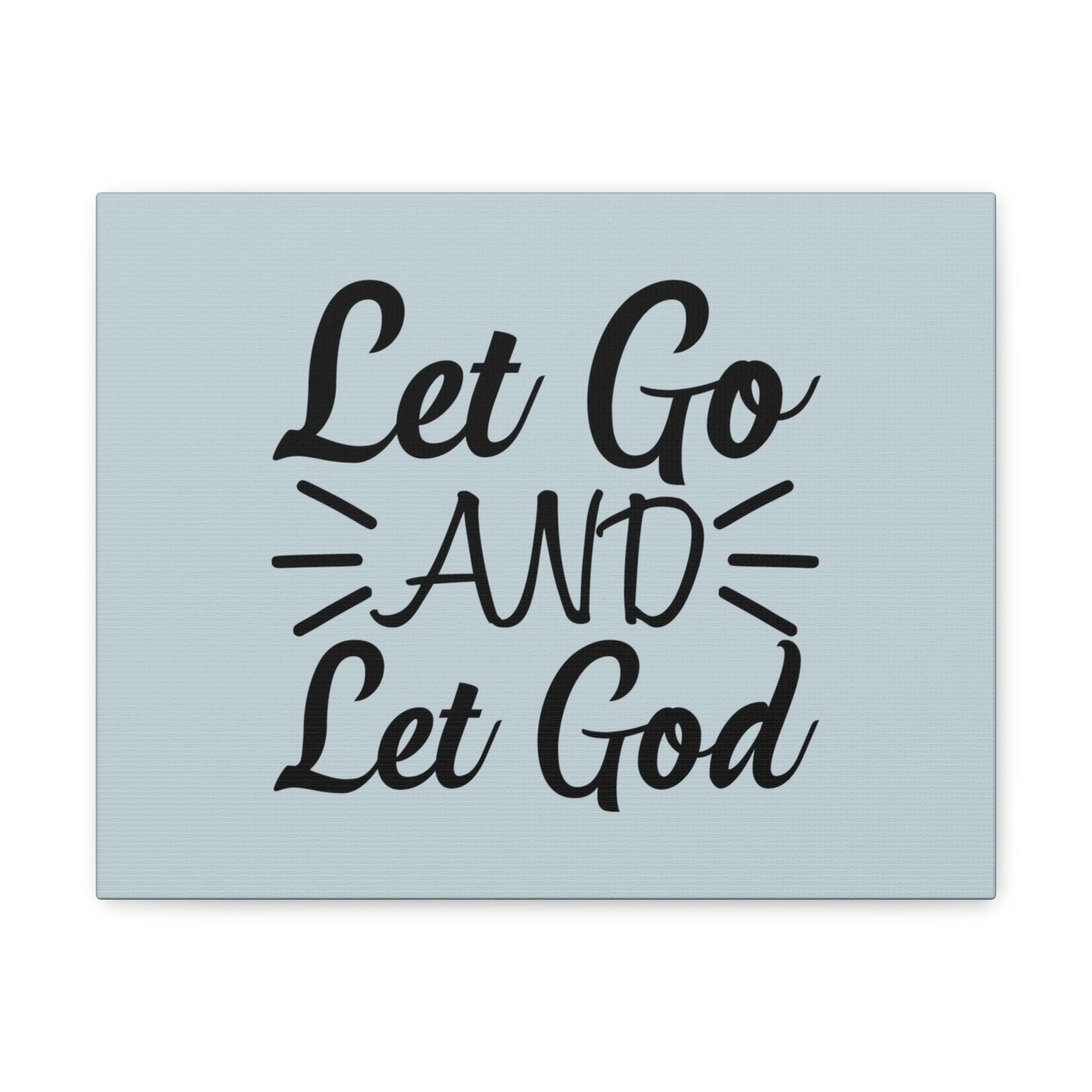 Scripture Walls Let Go And Let God Jeremiah 29:11 Pastel Blue Bible Canvas Christian Wall Art Ready to Hang Unframed-Express Your Love Gifts
