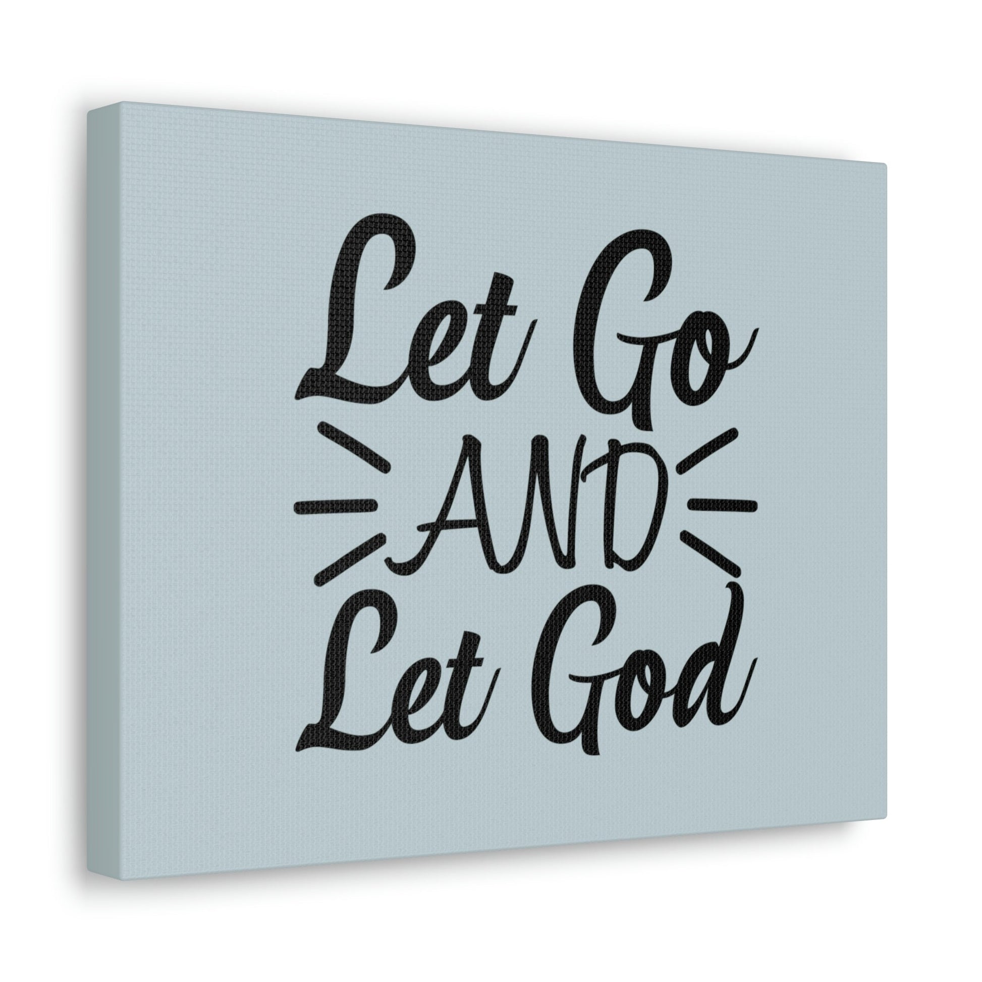 Scripture Walls Let Go And Let God Jeremiah 29:11 Pastel Blue Bible Canvas Christian Wall Art Ready to Hang Unframed-Express Your Love Gifts