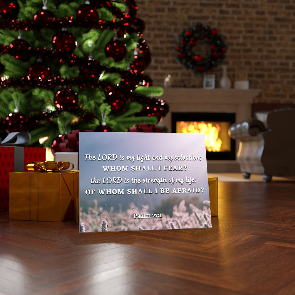 Light And Salvation Psalm 27:1 Bible Verse Canvas Christian Wall Art Ready to Hang Unframed-Express Your Love Gifts