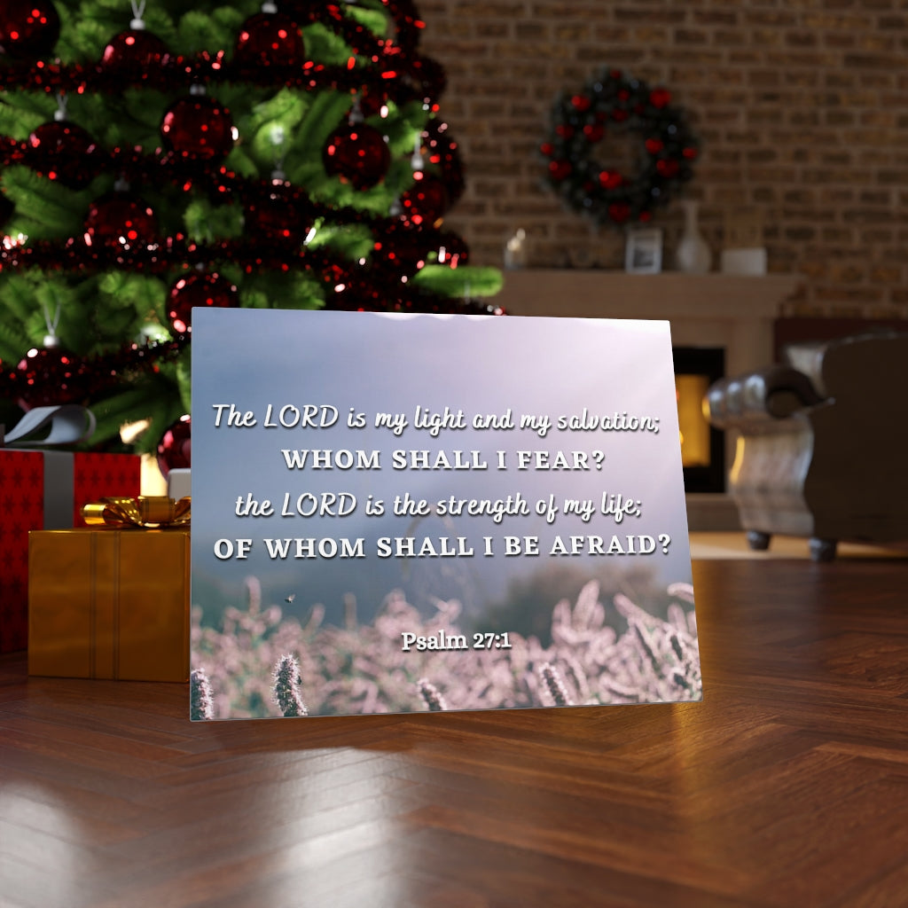 Light And Salvation Psalm 27:1 Bible Verse Canvas Christian Wall Art Ready to Hang Unframed-Express Your Love Gifts