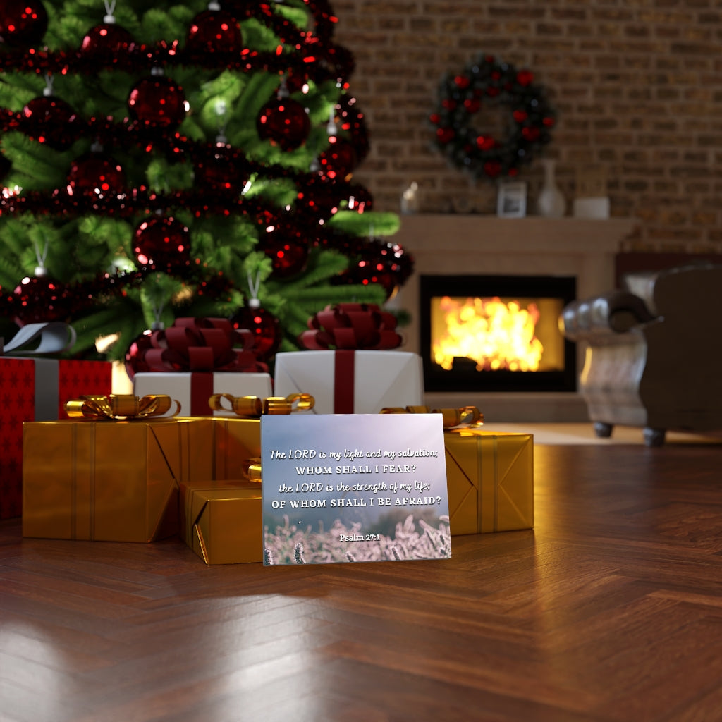Light And Salvation Psalm 27:1 Bible Verse Canvas Christian Wall Art Ready to Hang Unframed-Express Your Love Gifts