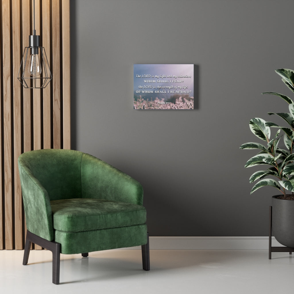 Light And Salvation Psalm 27:1 Bible Verse Canvas Christian Wall Art Ready to Hang Unframed-Express Your Love Gifts