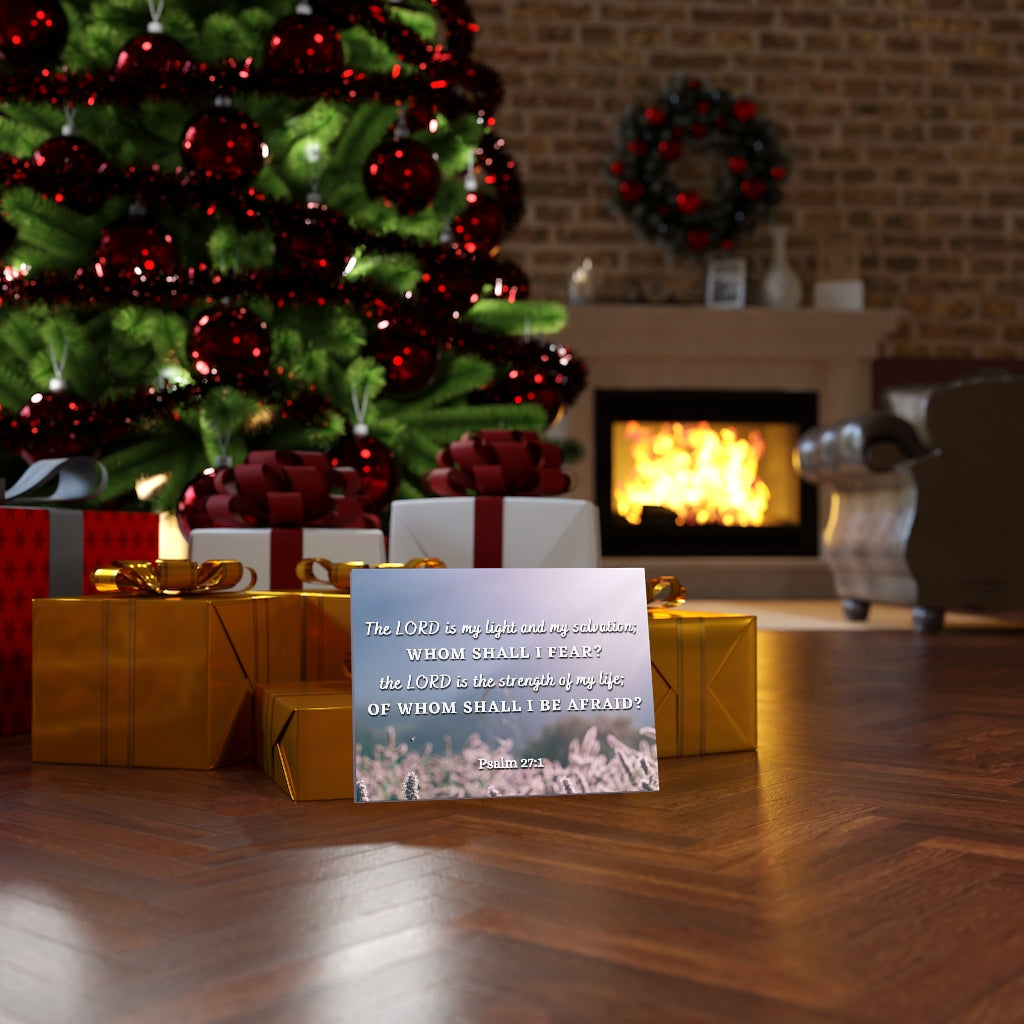 Light And Salvation Psalm 27:1 Bible Verse Canvas Christian Wall Art Ready to Hang Unframed-Express Your Love Gifts