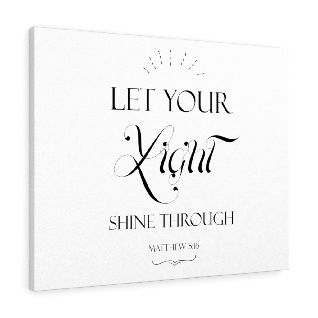 Light Shrine Through Matthew 5:16 Bible Verse Canvas Christian Wall Art Ready to Hang Unframed-Express Your Love Gifts