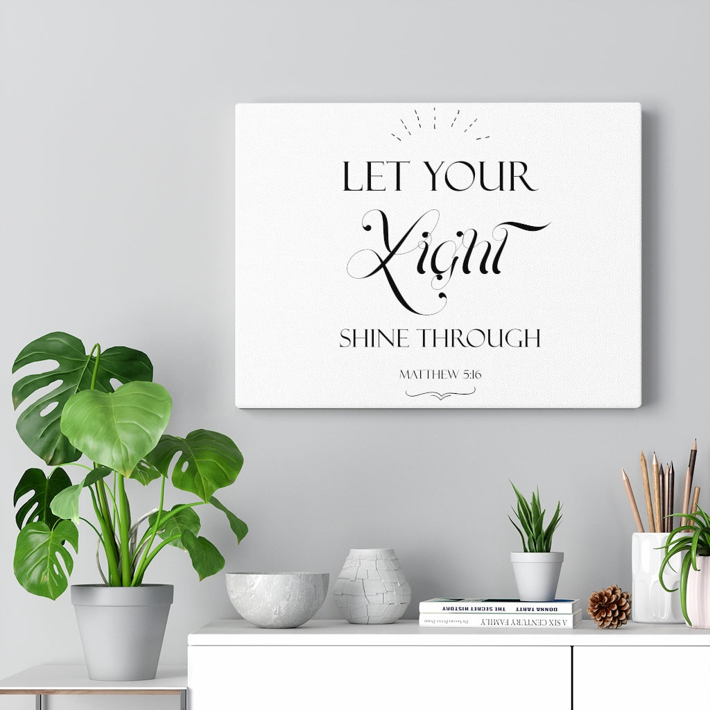 Scripture Walls Light Shrine Through Matthew 5:16 Bible Verse Canvas Christian Wall Art Ready to Hang Unframed-Express Your Love Gifts