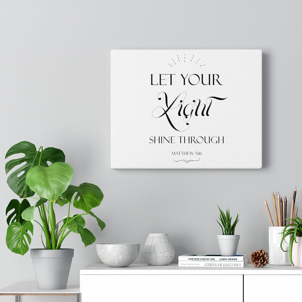 Scripture Walls Light Shrine Through Matthew 5:16 Bible Verse Canvas Christian Wall Art Ready to Hang Unframed-Express Your Love Gifts