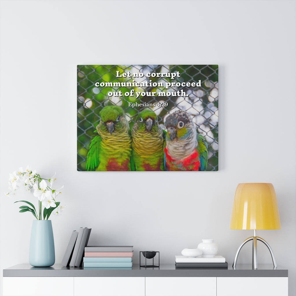Minister Grace Ephesians 4:29 Bible Verse Canvas Christian Wall Art Ready to Hang Unframed-Express Your Love Gifts