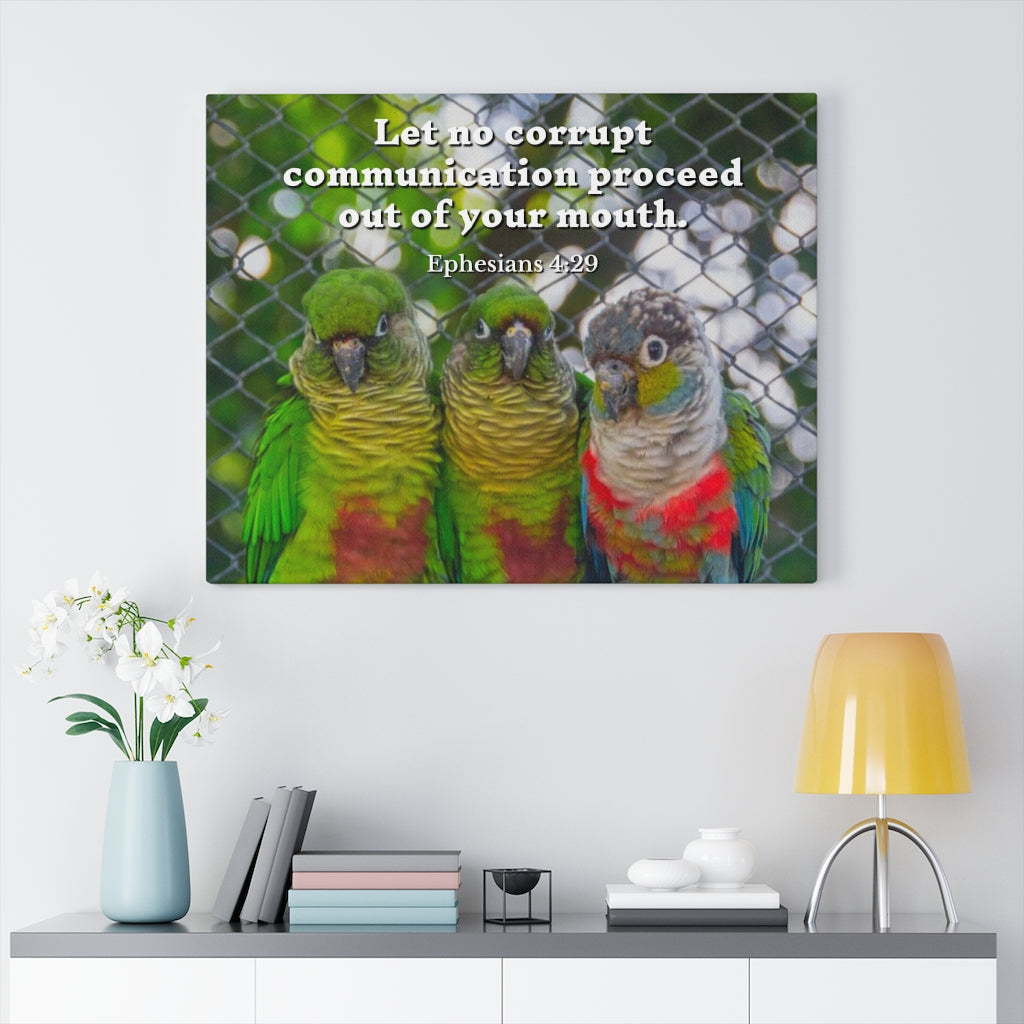 Minister Grace Ephesians 4:29 Bible Verse Canvas Christian Wall Art Ready to Hang Unframed-Express Your Love Gifts