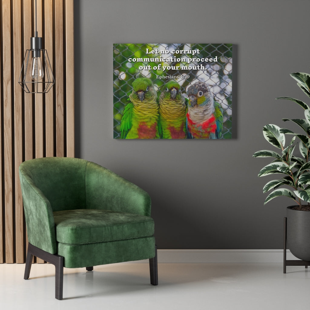 Minister Grace Ephesians 4:29 Bible Verse Canvas Christian Wall Art Ready to Hang Unframed-Express Your Love Gifts