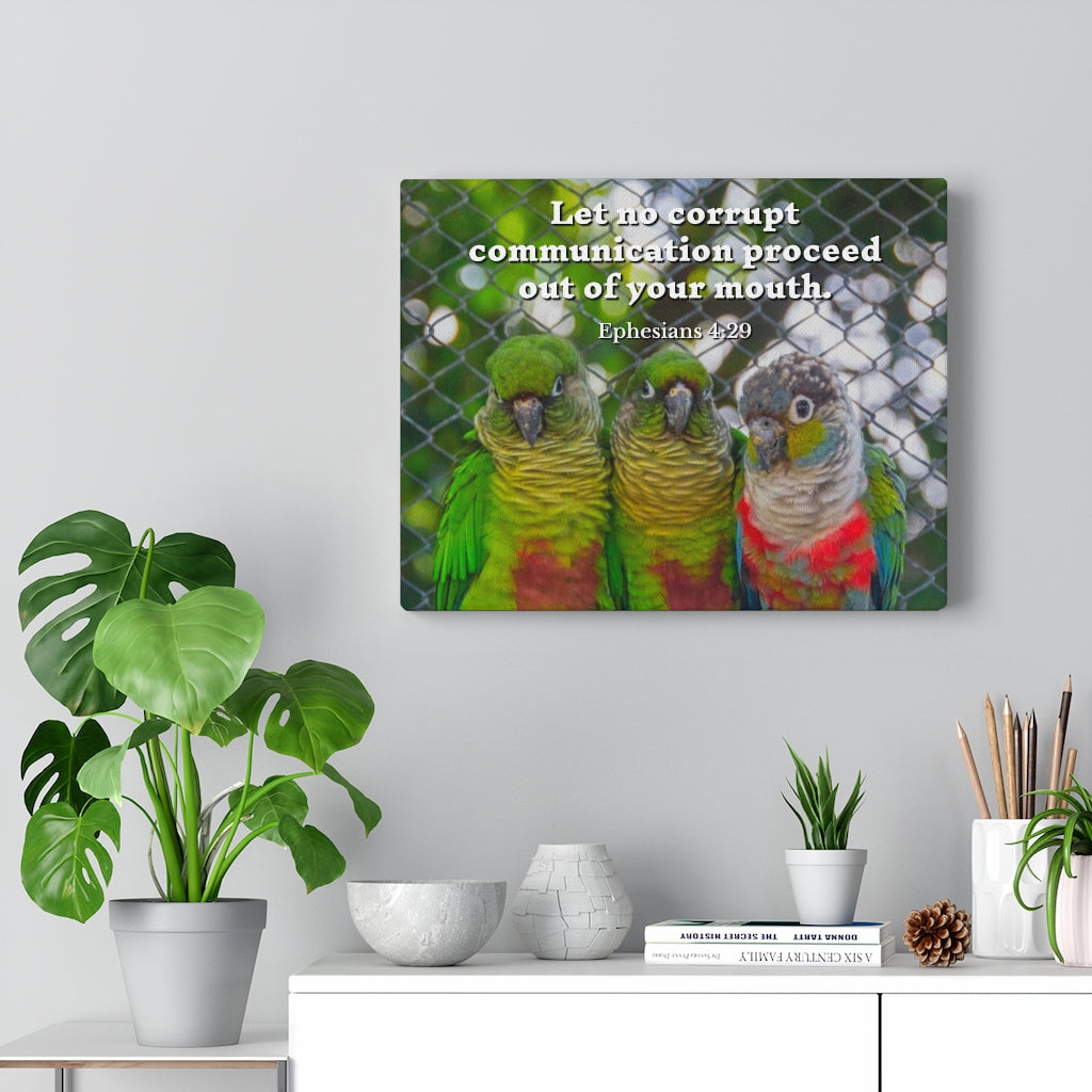 Minister Grace Ephesians 4:29 Bible Verse Canvas Christian Wall Art Ready to Hang Unframed-Express Your Love Gifts