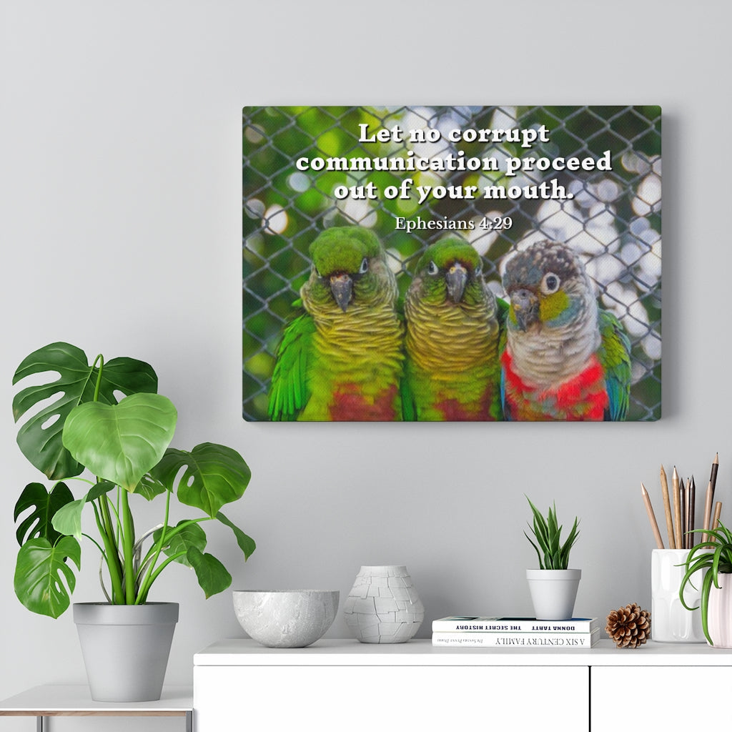 Minister Grace Ephesians 4:29 Bible Verse Canvas Christian Wall Art Ready to Hang Unframed-Express Your Love Gifts