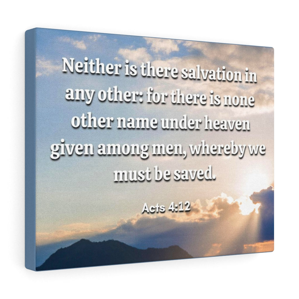 Must Be Saved Acts 4:12 Bible Verse Canvas Christian Wall Art Ready to Hang Unframed-Express Your Love Gifts