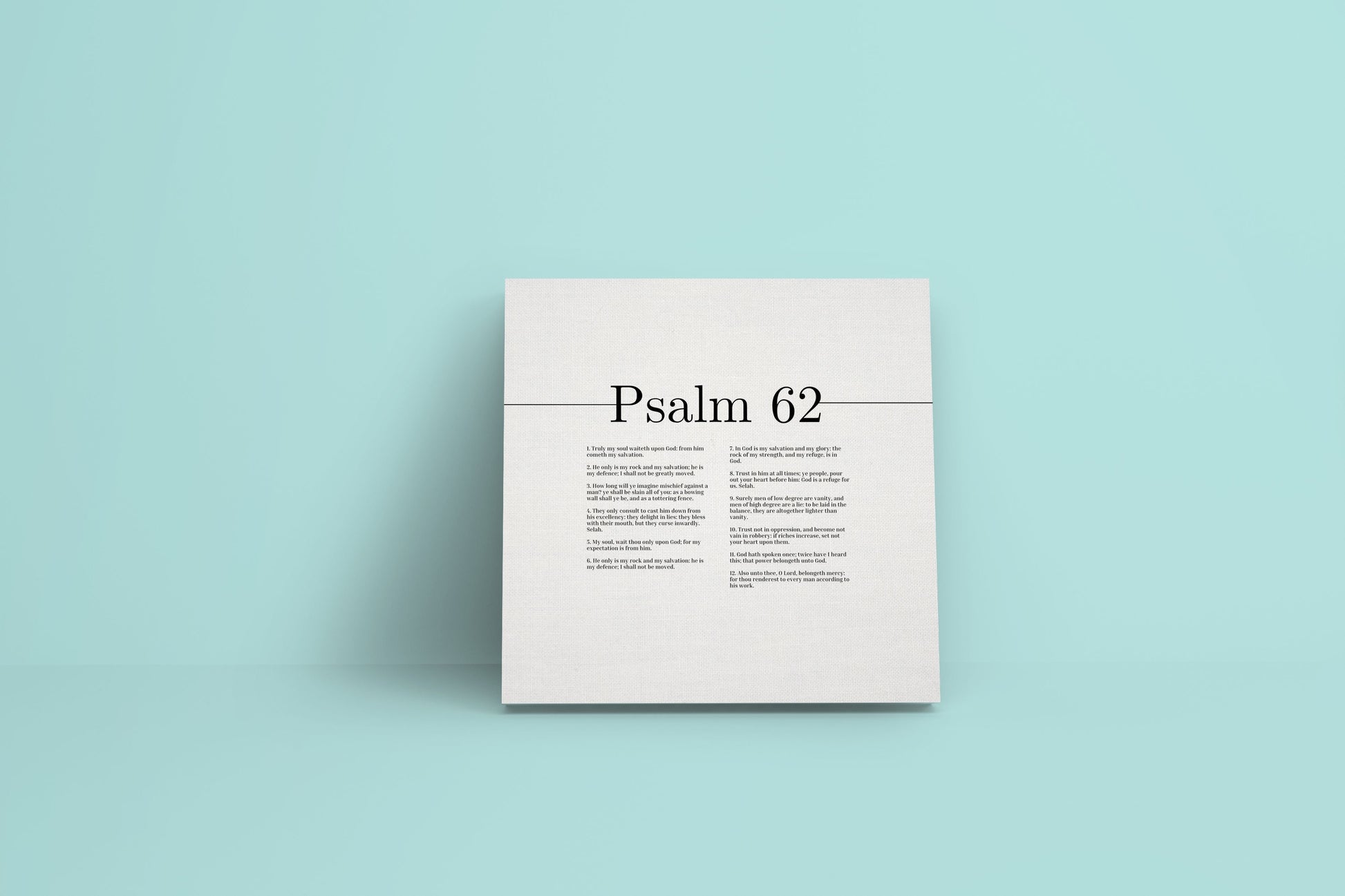 My Soul Waiteth Upon God Psalm 62 Bible Verse Canvas Christian Wall Art Ready to Hang Unframed-Express Your Love Gifts