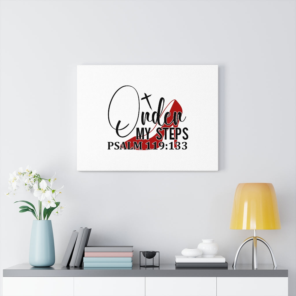 My Steps Psalm 119:133 Bible Verse Canvas Christian Wall Art Ready to Hang Unframed-Express Your Love Gifts