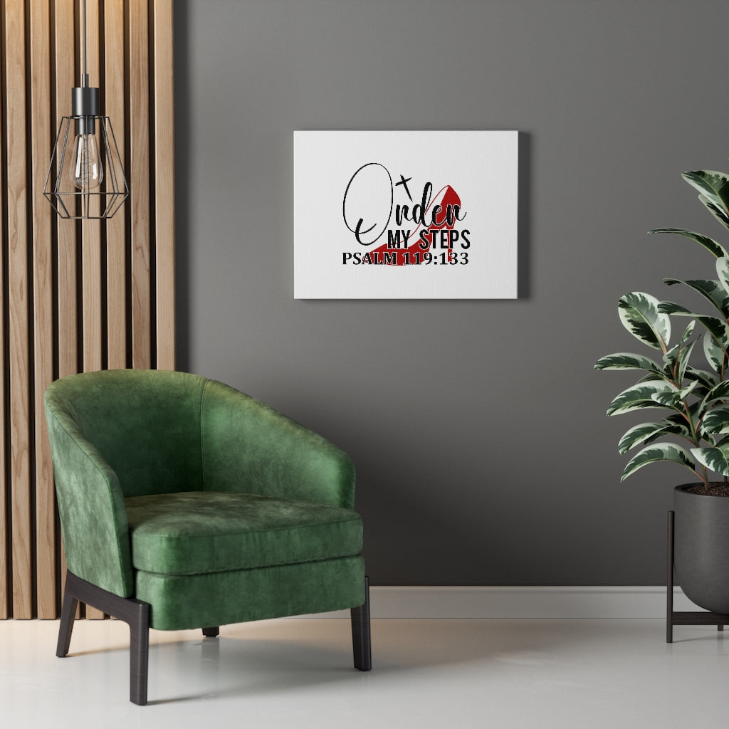 My Steps Psalm 119:133 Bible Verse Canvas Christian Wall Art Ready to Hang Unframed-Express Your Love Gifts