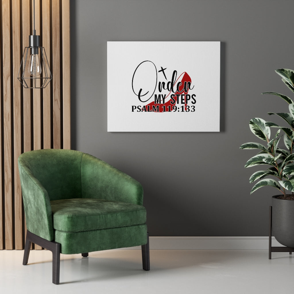 My Steps Psalm 119:133 Bible Verse Canvas Christian Wall Art Ready to Hang Unframed-Express Your Love Gifts