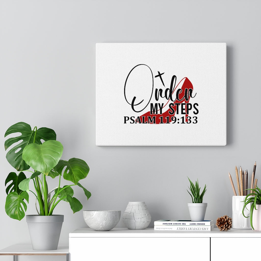 My Steps Psalm 119:133 Bible Verse Canvas Christian Wall Art Ready to Hang Unframed-Express Your Love Gifts
