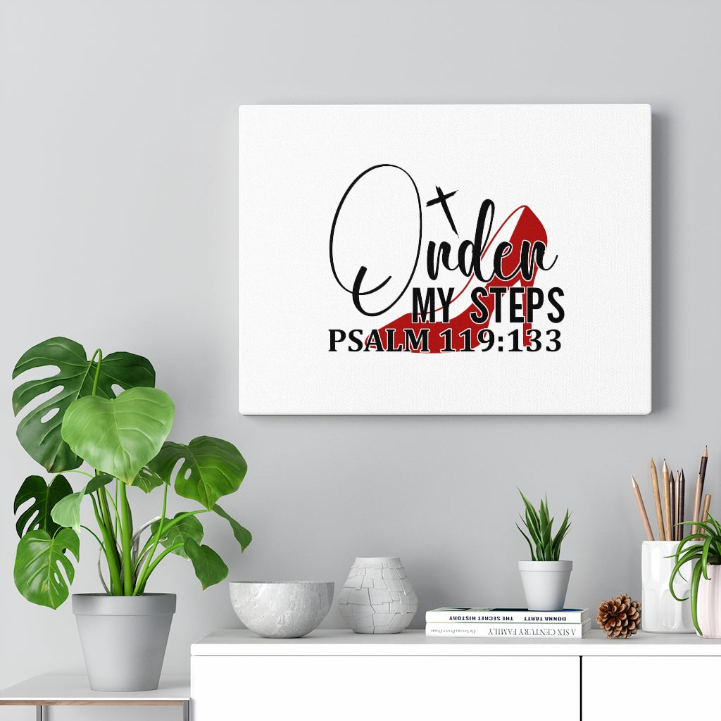 My Steps Psalm 119:133 Bible Verse Canvas Christian Wall Art Ready to Hang Unframed-Express Your Love Gifts